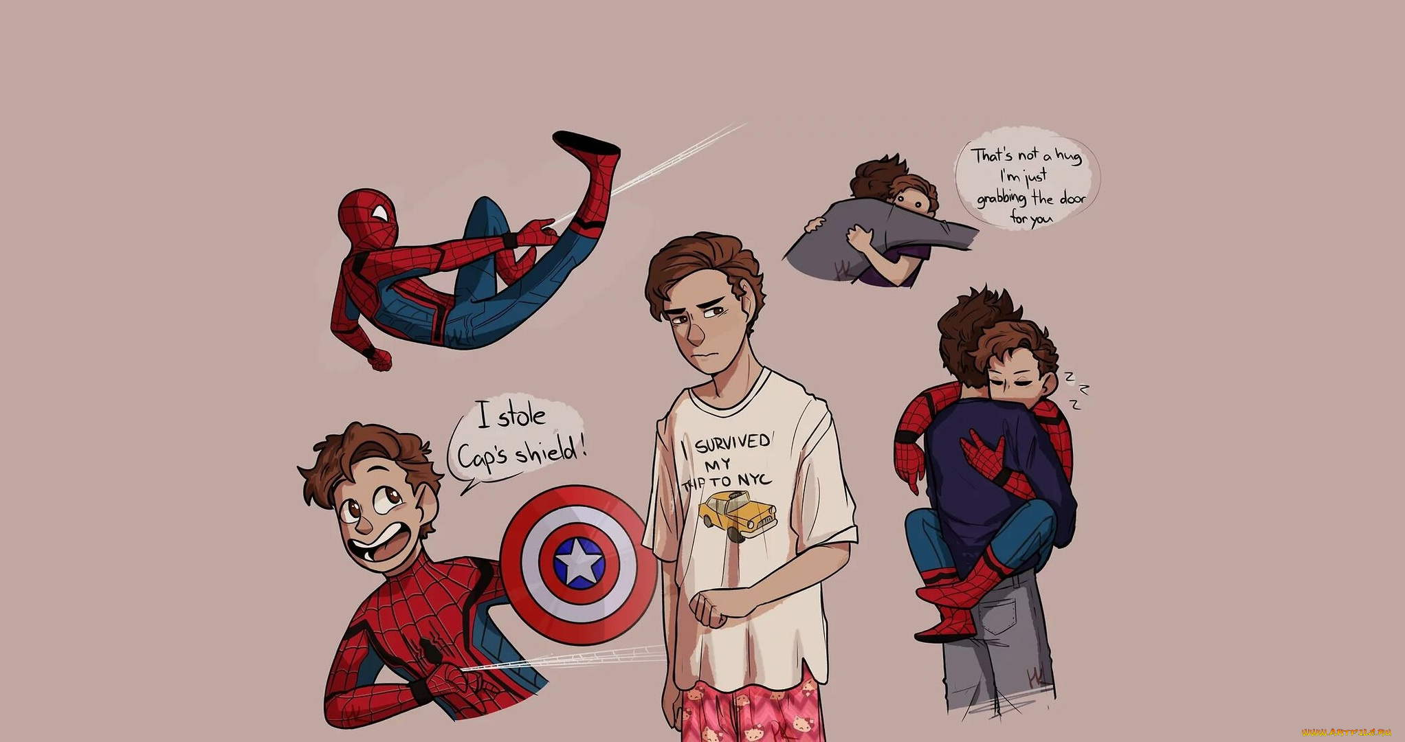 рисованное, кино, spider, man, homecoming