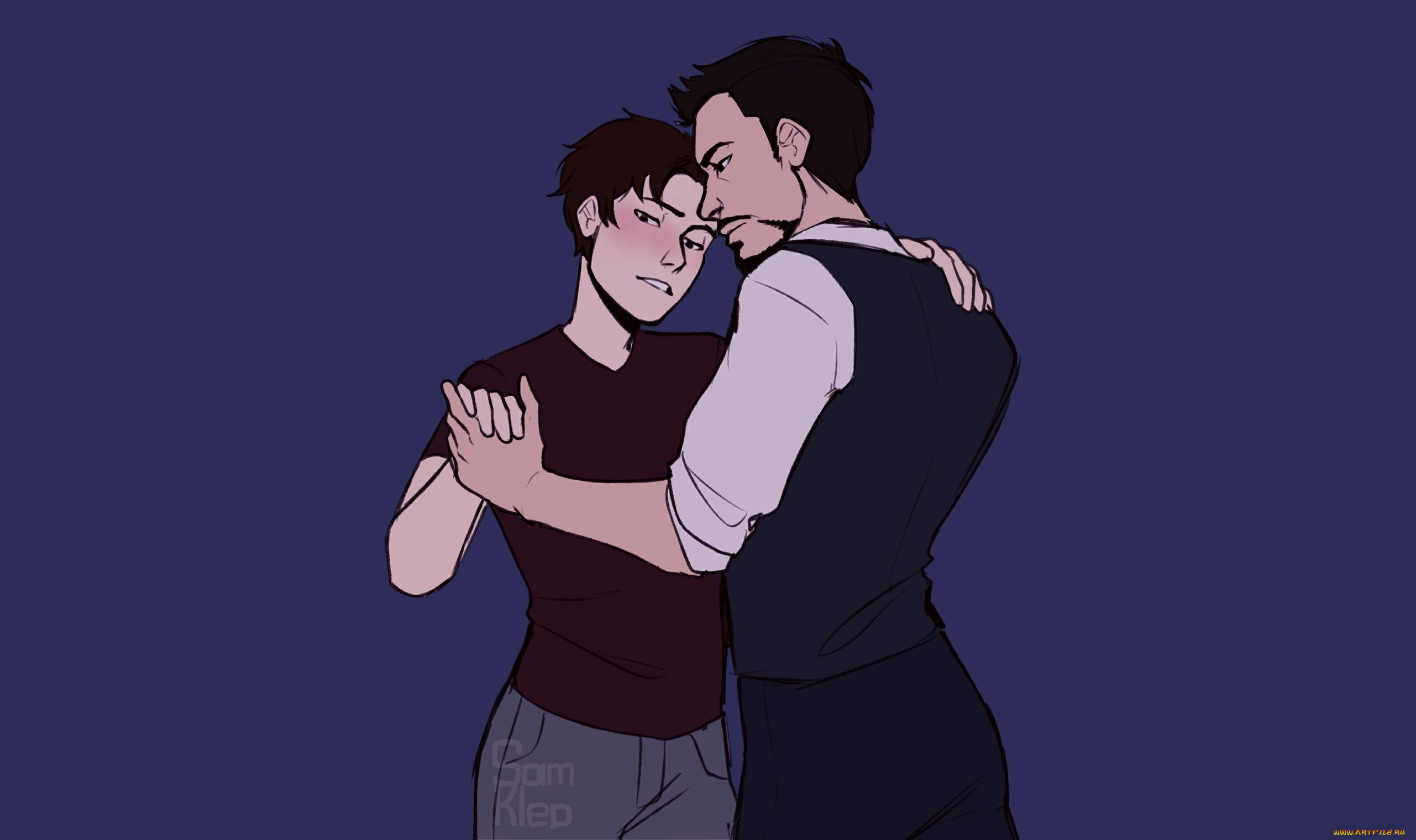 рисованное, кино, старкер, роберт, дауни, мл, человек, паук, возвращение, домой, spider, man, homecoming, питер, пакер, танец, арт, starker, том, холланд, тони, старк