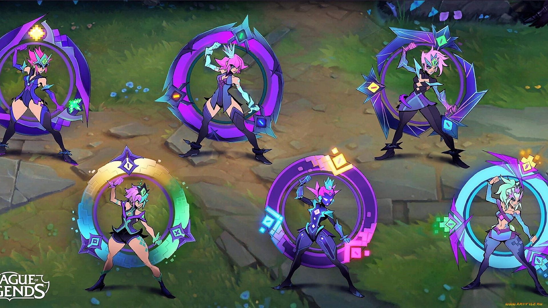 видео, игры, league, of, legends, образы, кольца, qiyana