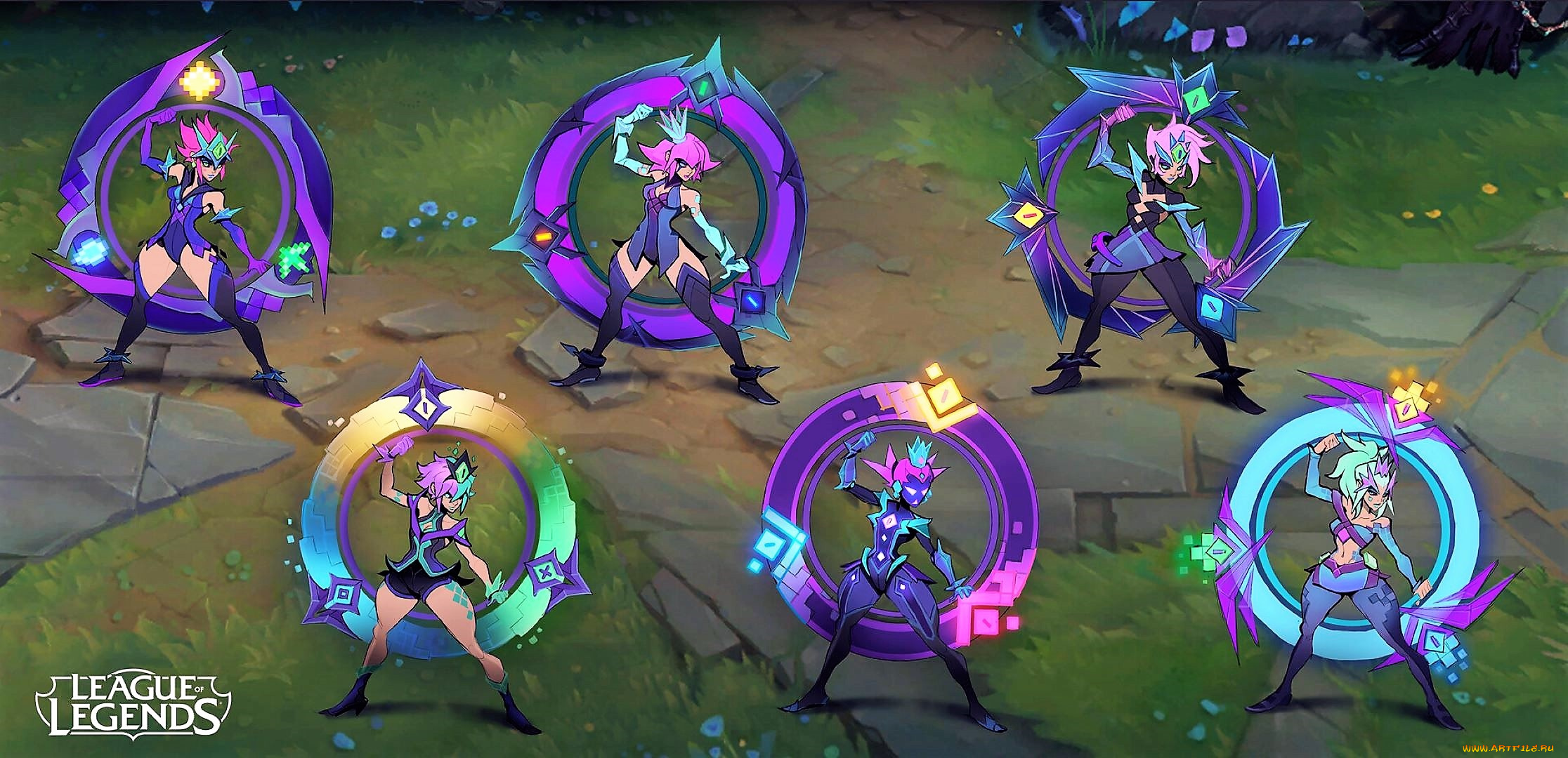 видео, игры, league, of, legends, образы, кольца, qiyana