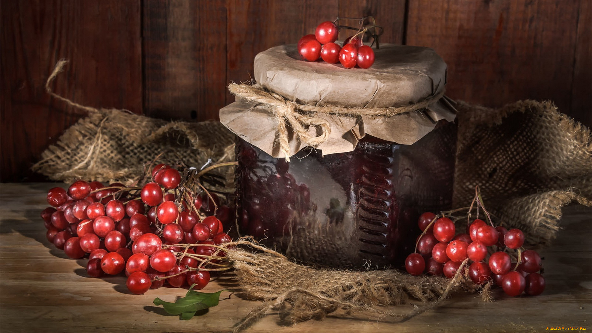 еда, мёд, , варенье, , повидло, , джем, бумага, ягоды, стол, доски, банка, фрукты, натюрморт, мешковина