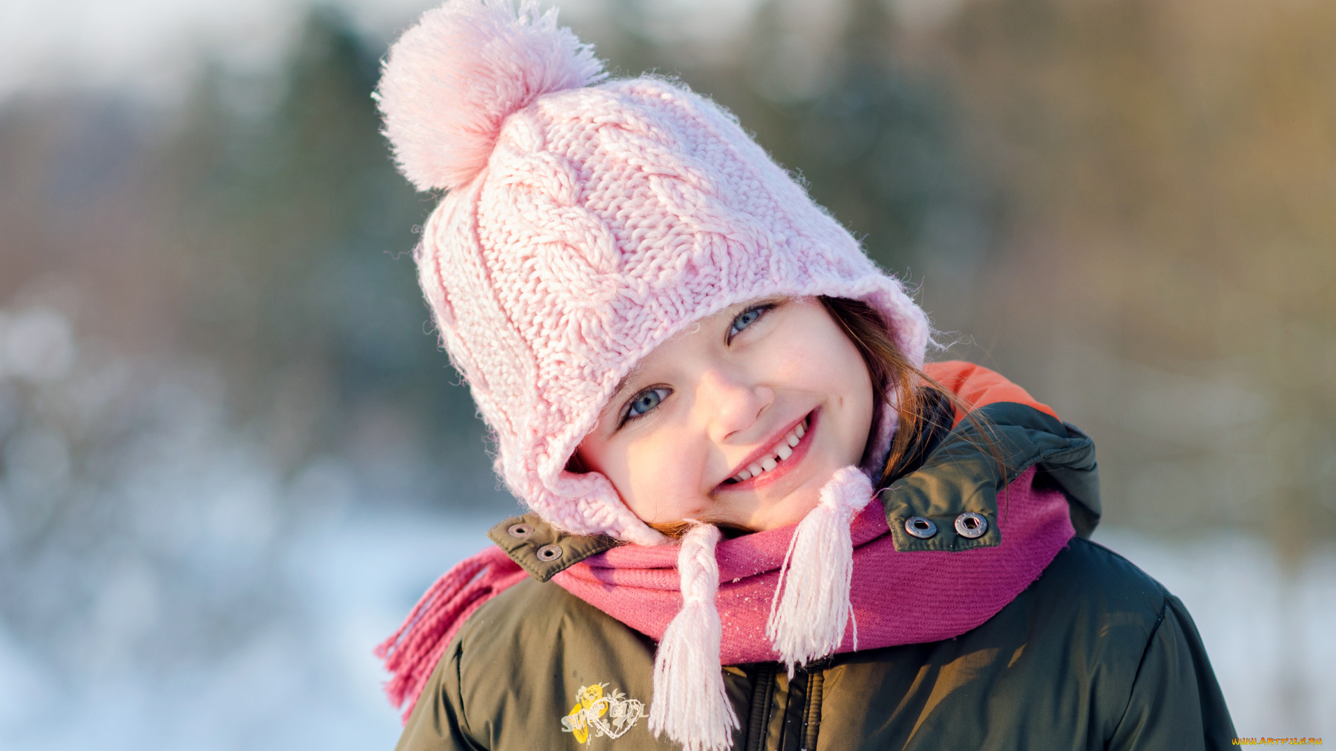 разное, дети, девочка, шапка, куртка, снег, зима