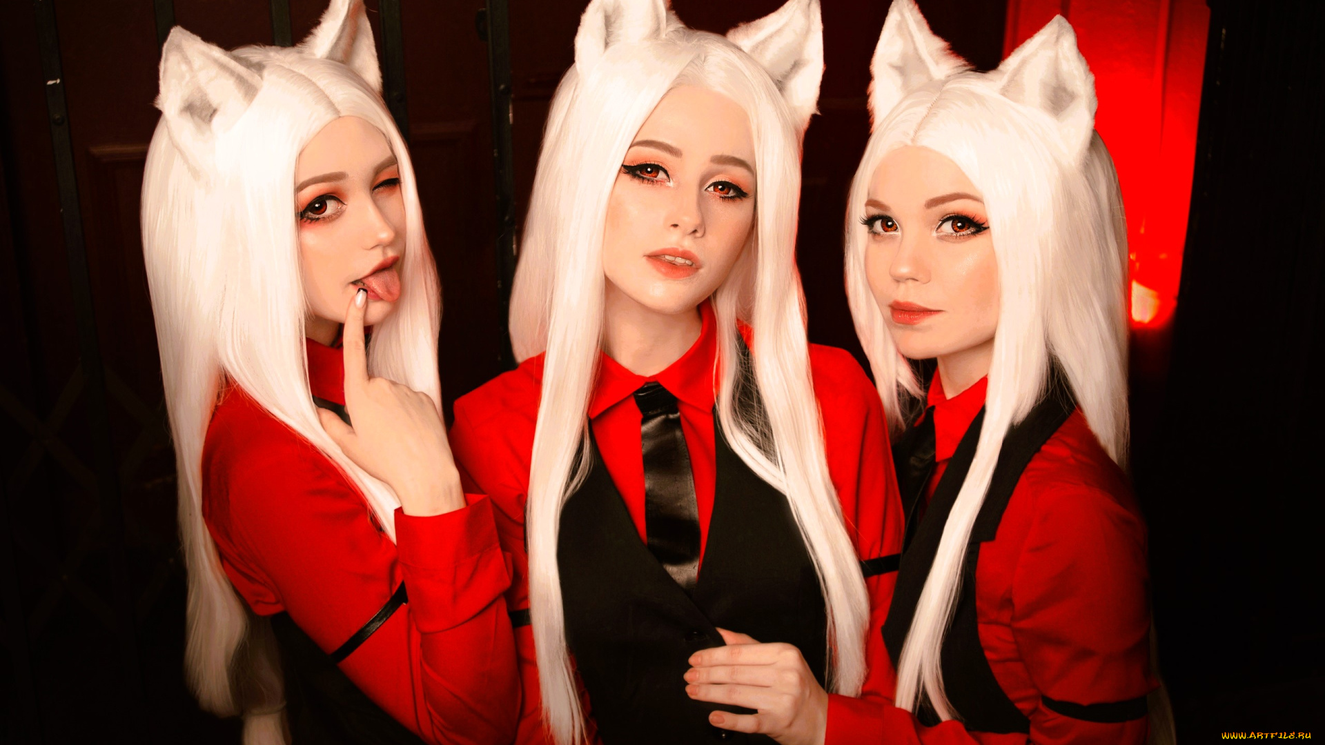 девушки, tenletters, образ, наряды, косплей, костюмы, ушки, блондинки