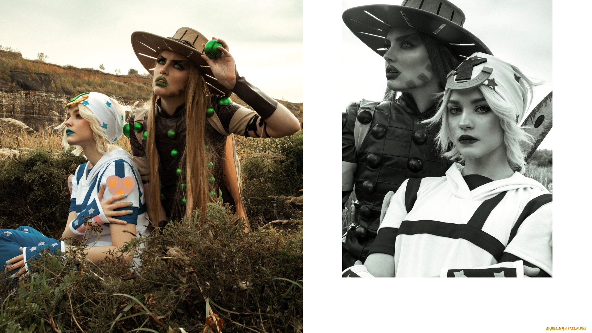 девушки, tenletters, образы, наряды, косплей, кусты, горы