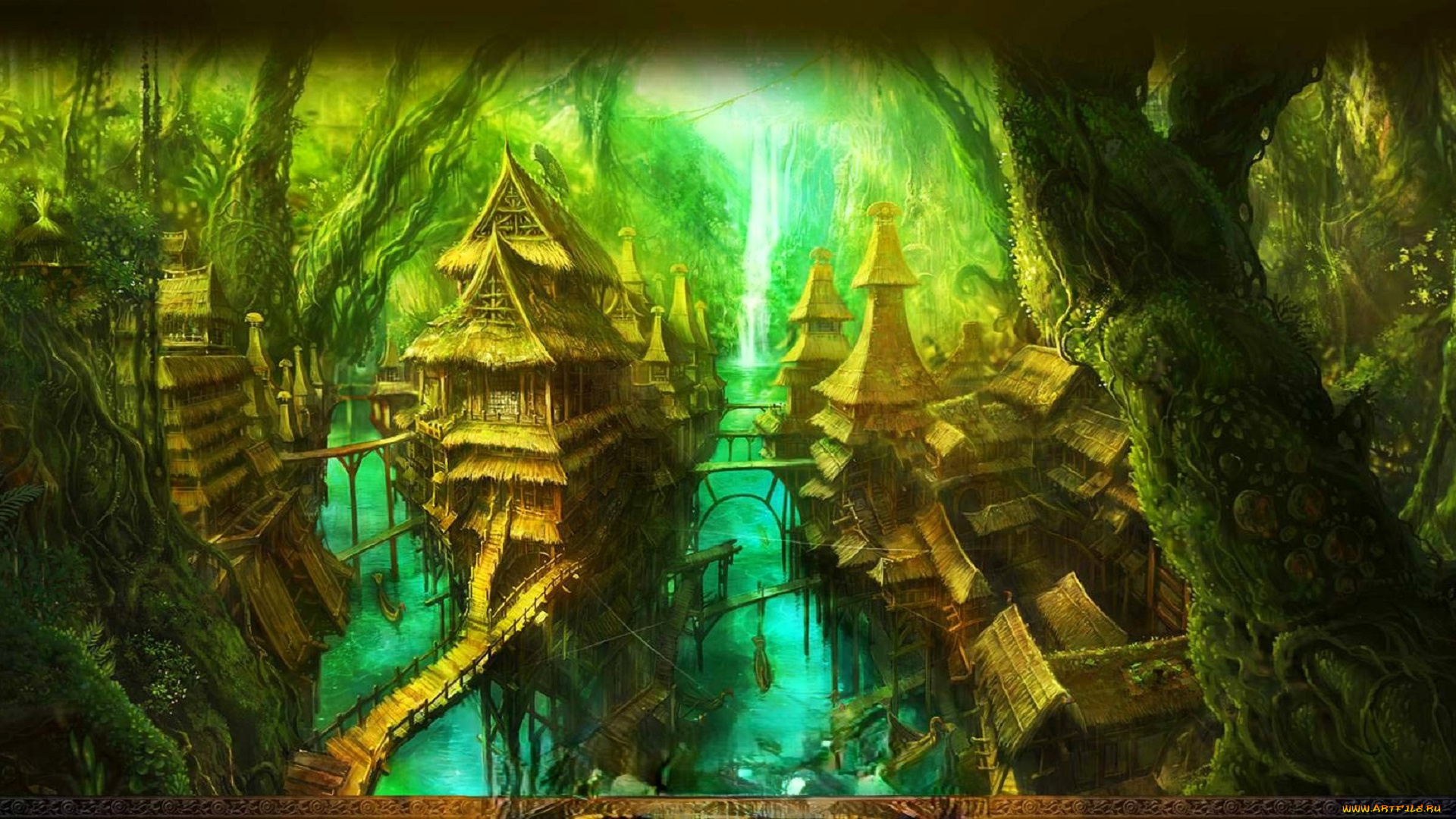 видео, игры, mummy, online, лес, озеро, дома, селение