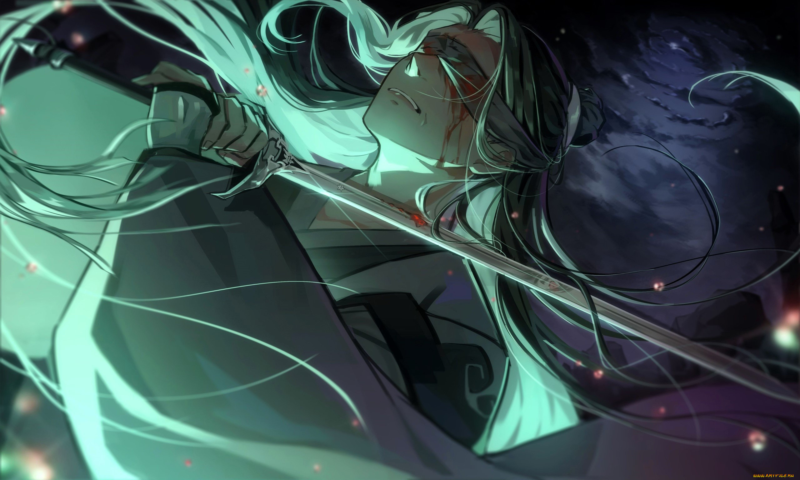 аниме, mo, dao, zu, shi, сяо, синчэнь, меч, повязка, кровь