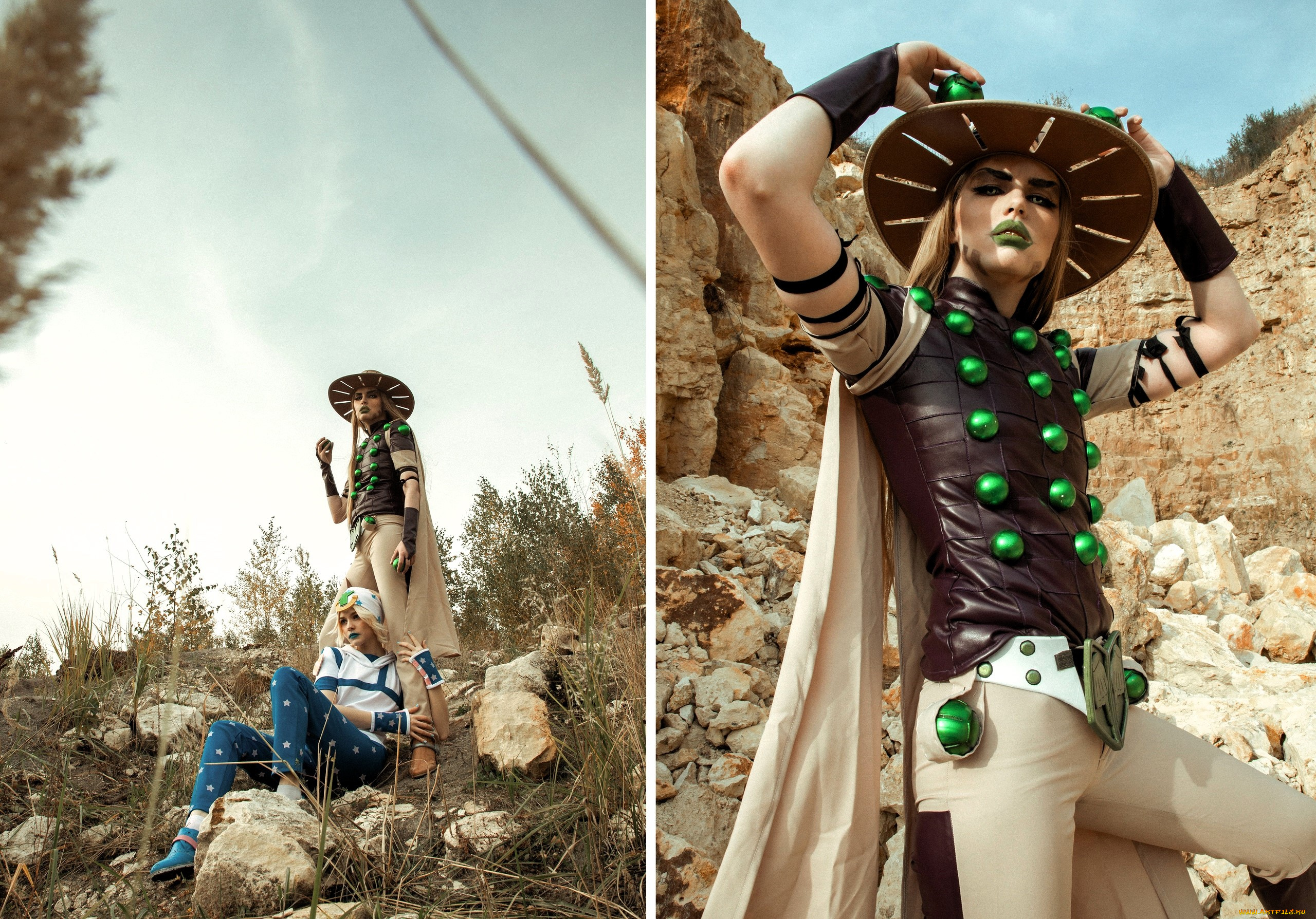 девушки, tenletters, образы, наряды, косплей, камни, скалы