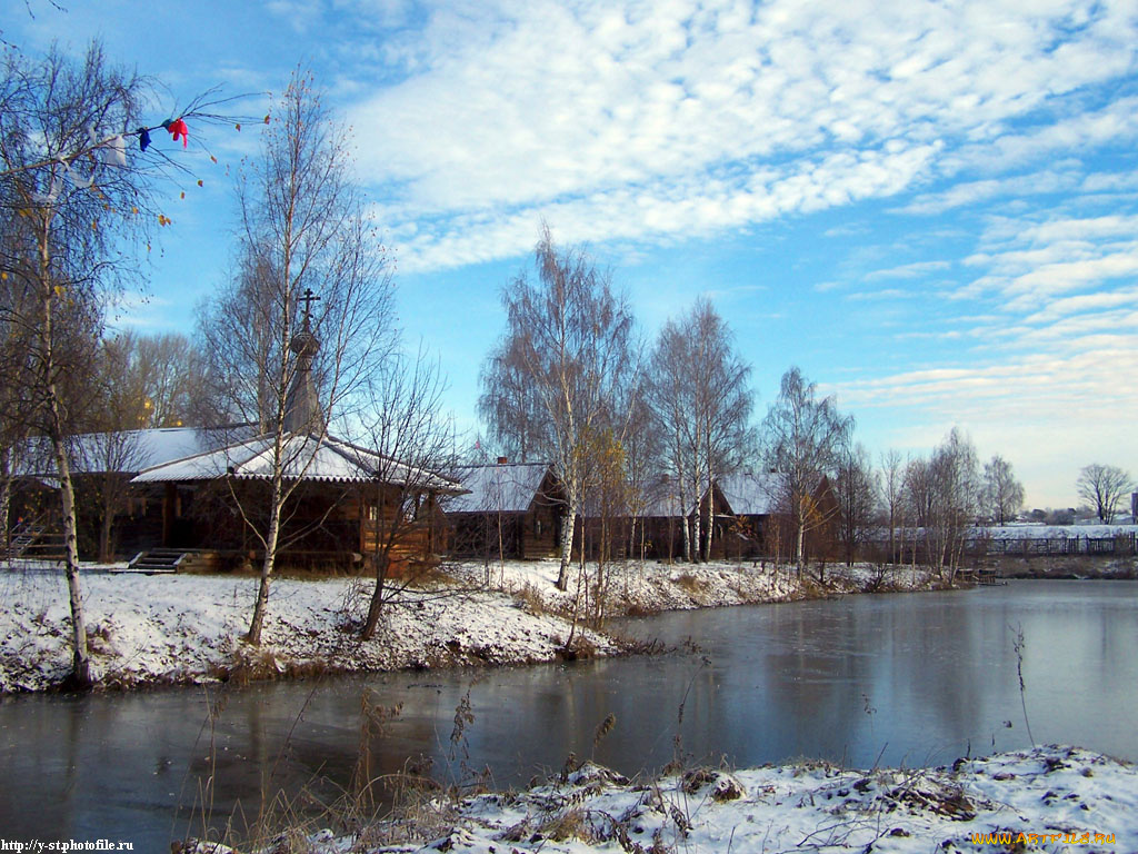 кострома, музей, деревянного, зодчества, поздняя, осень, города, другое