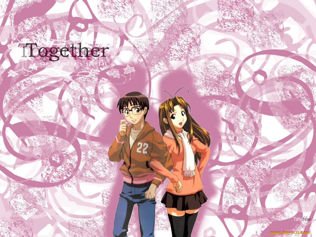 аниме, love, hina