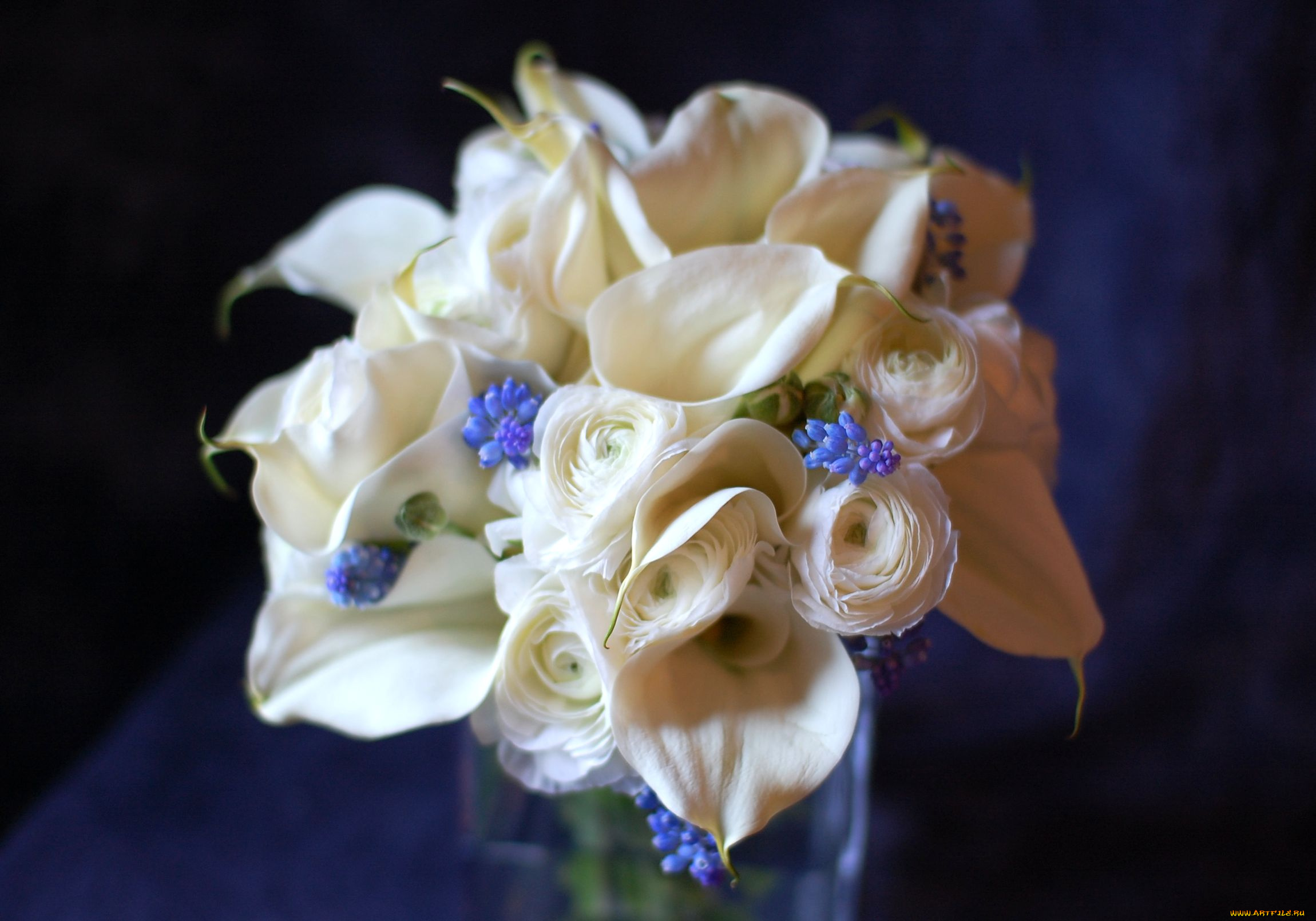 цветы, букеты, композиции, ранункулюс, гиацинт, каллы