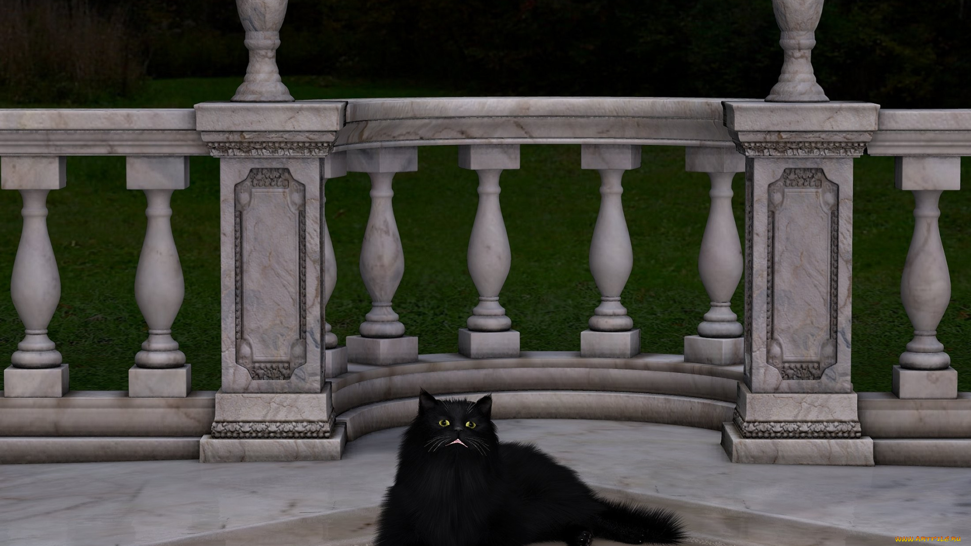 3д, графика, animals, животные, midnight