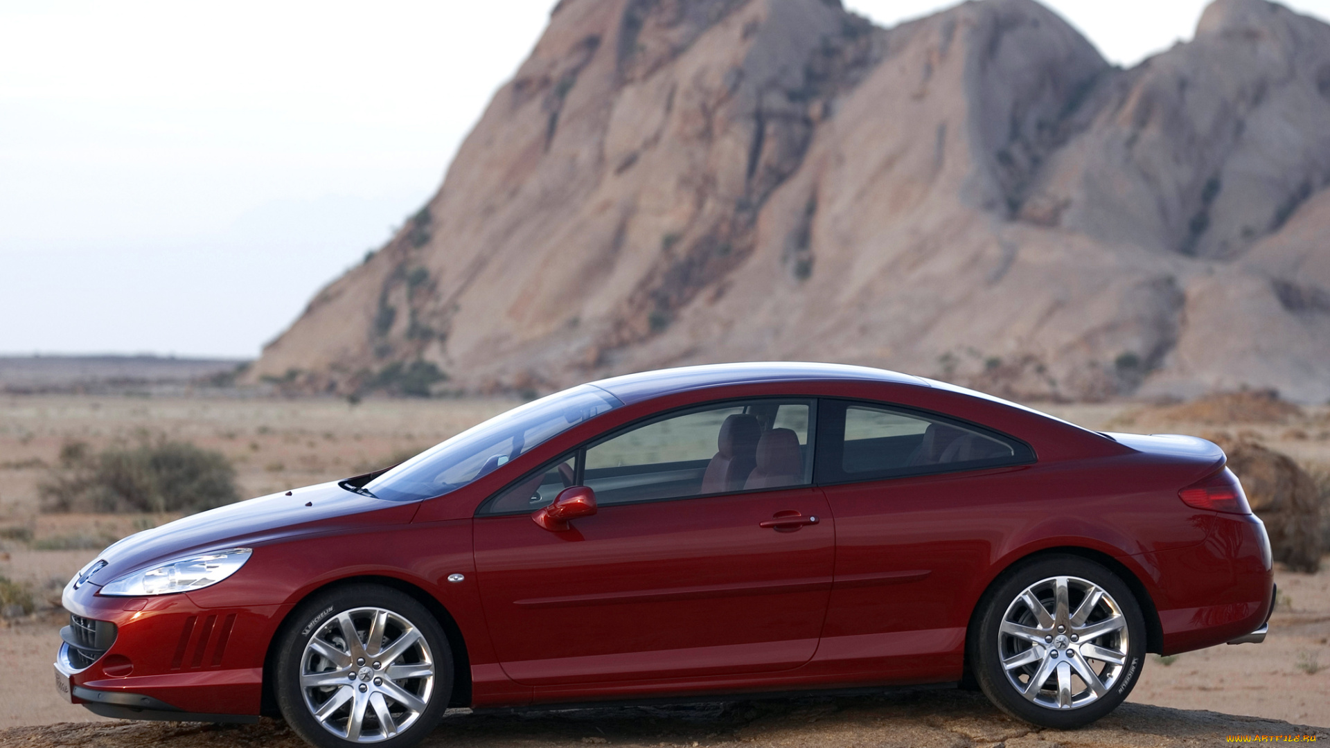 автомобили, peugeot, 407, prologue, concept, 2005, красный