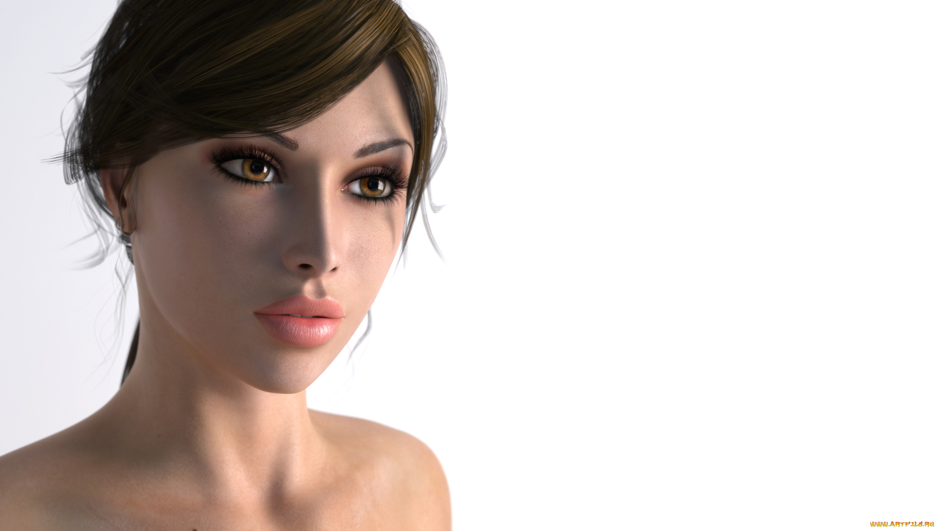девушка, 3д, графика, people, , люди, графика, лицо