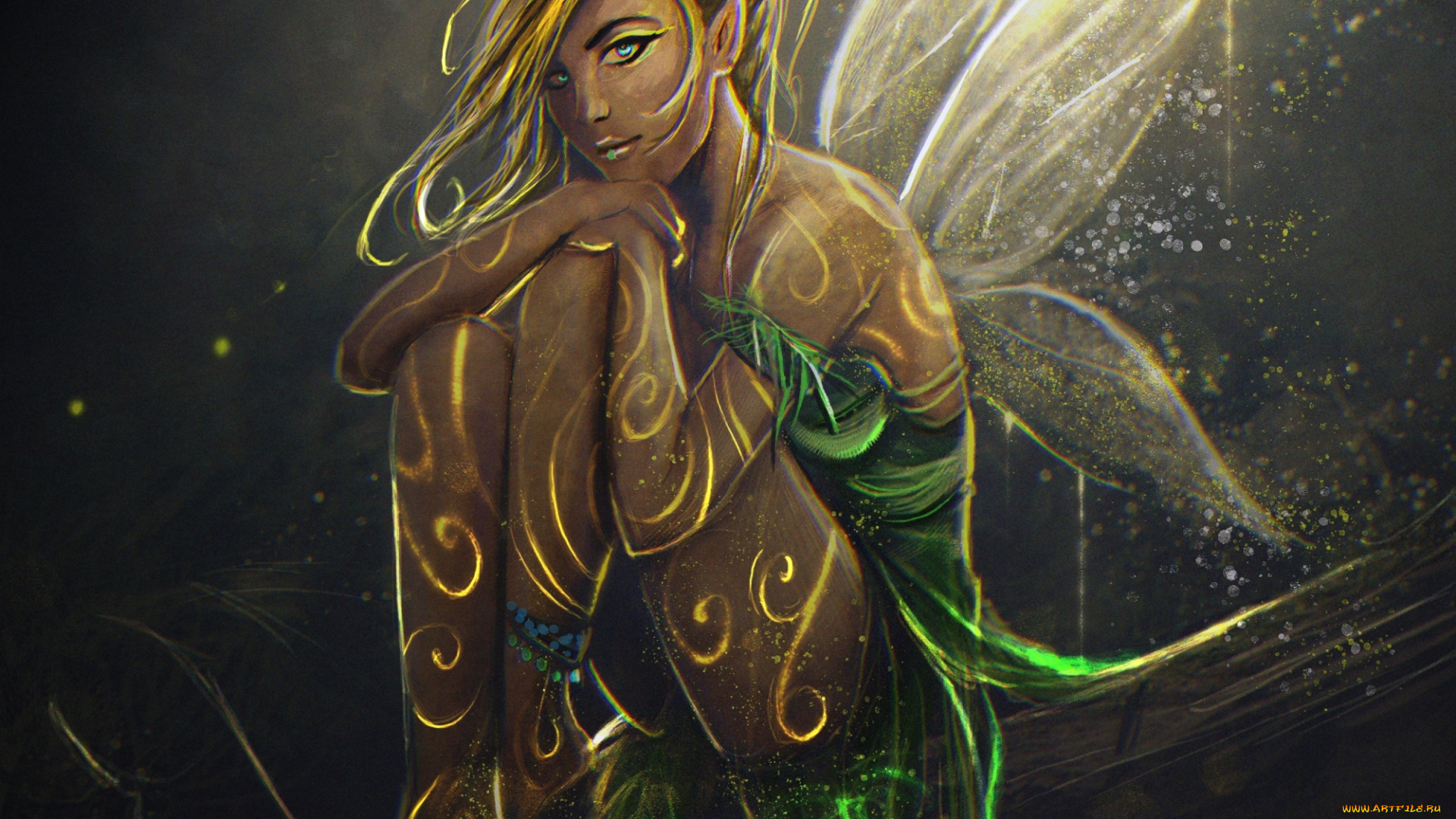 фэнтези, феи, взгляд, крылья, фея, девушка