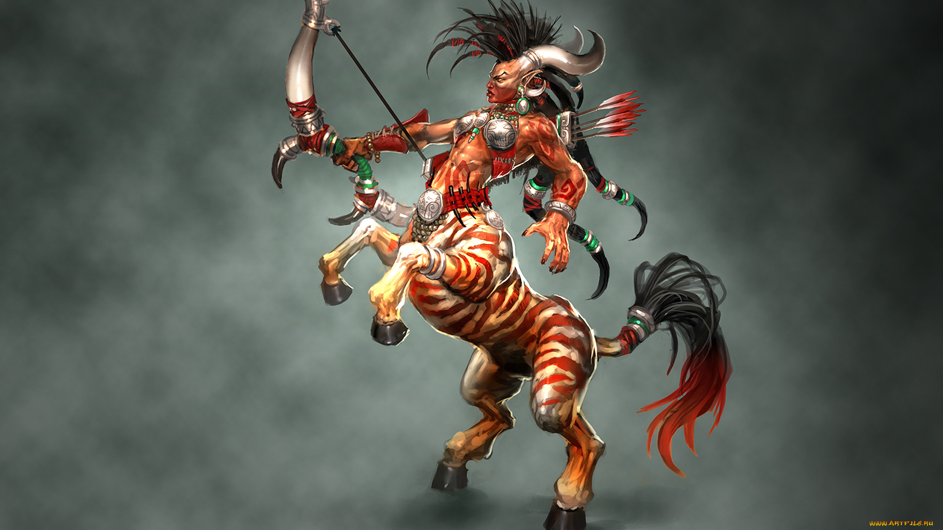 кентавр, фэнтези, существа, лучник, стрелы