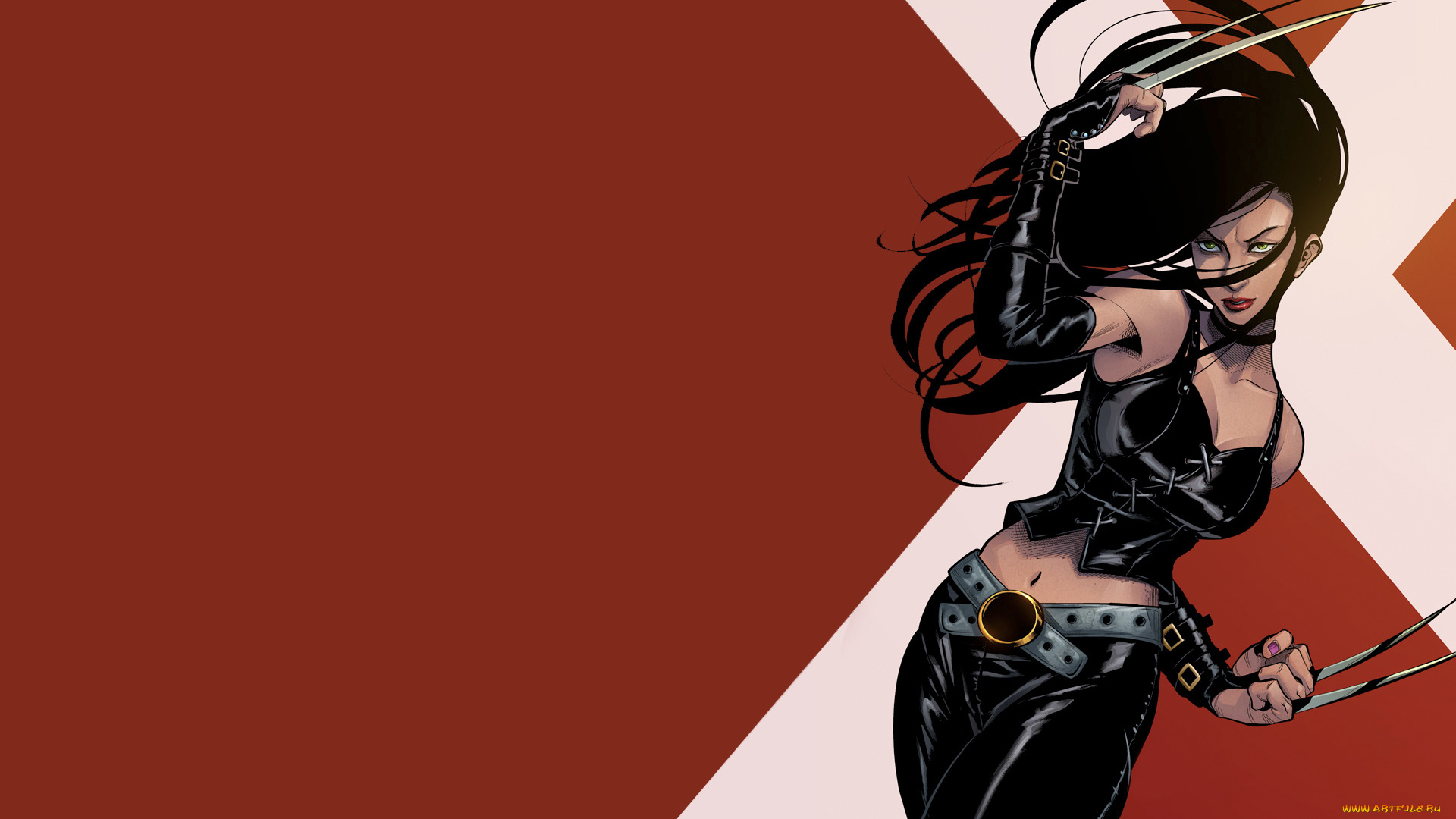 рисованные, комиксы, красный, фон, marvel, когти