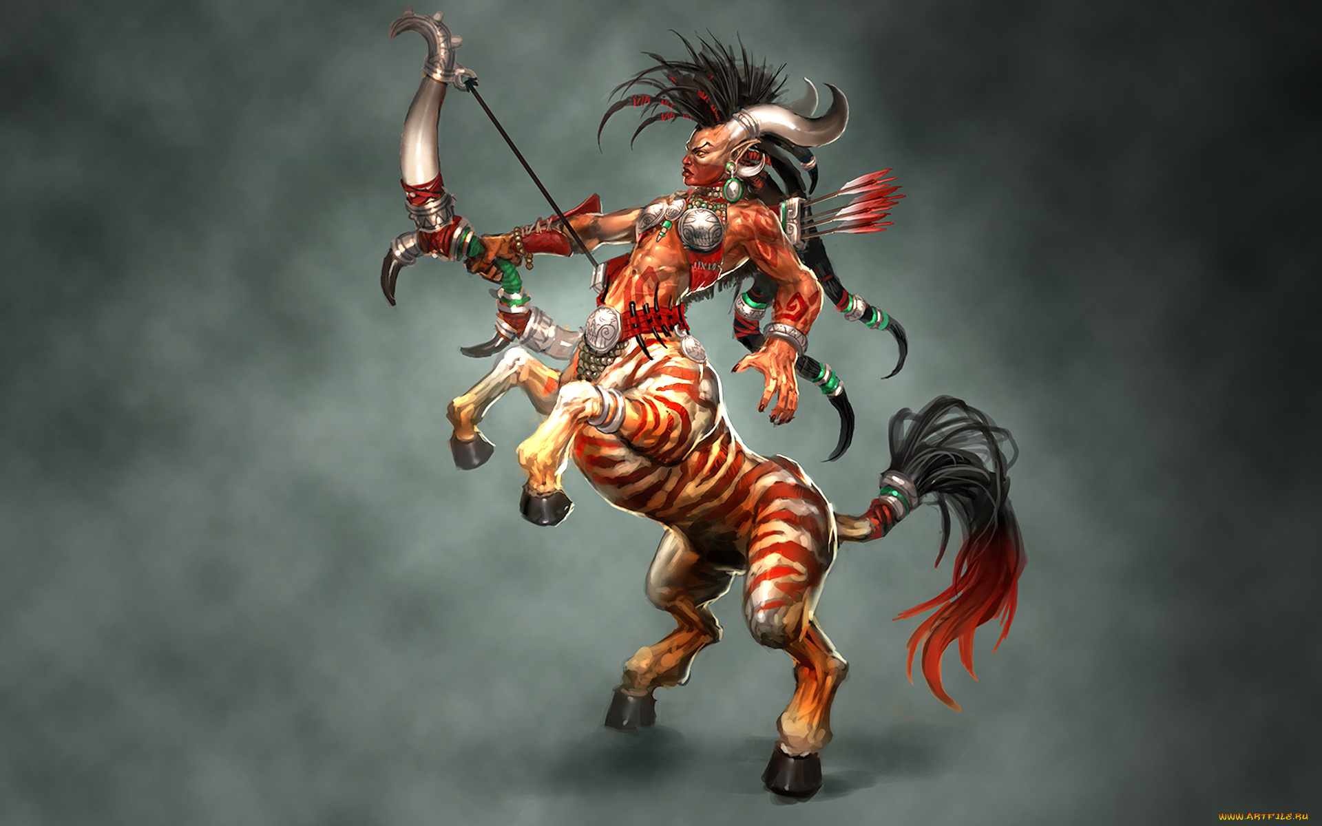 кентавр, фэнтези, существа, лучник, стрелы