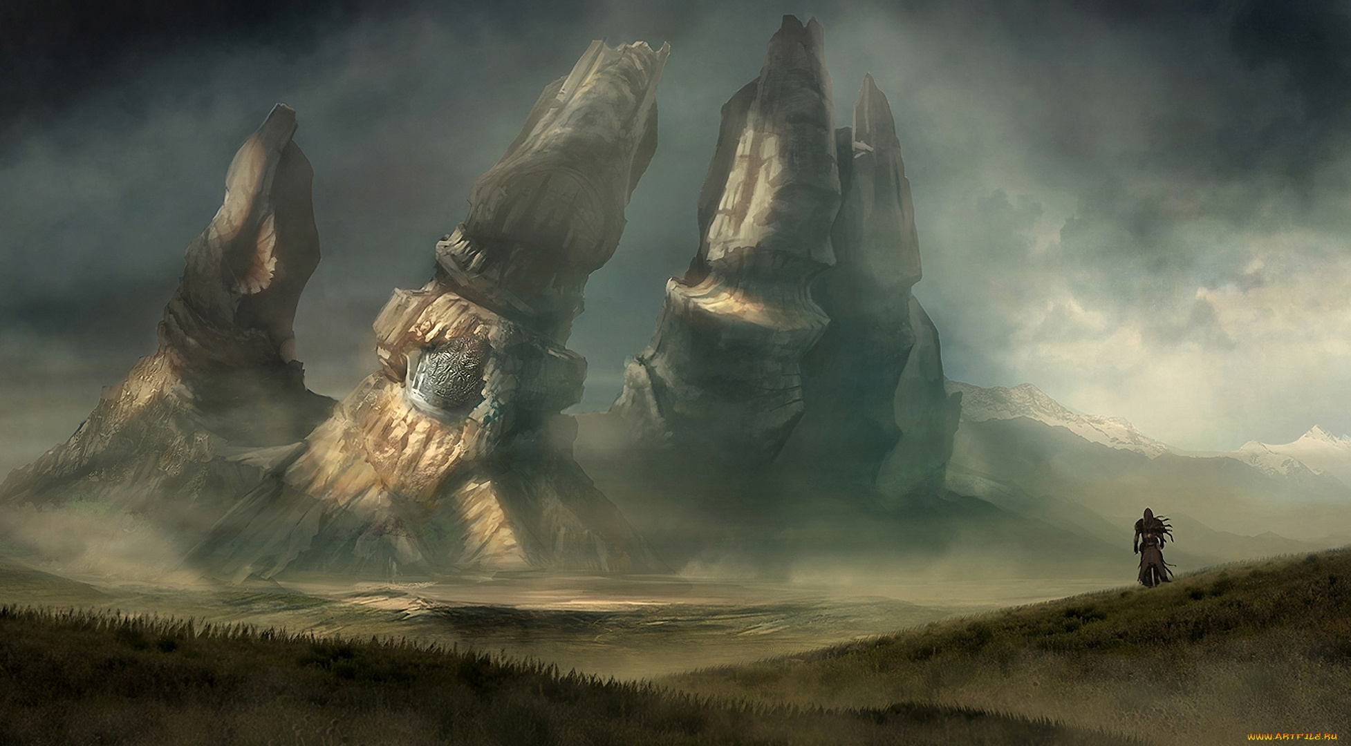 фэнтези, иные, миры, , иные, времена, горы, долина, пейзаж, мир, иной