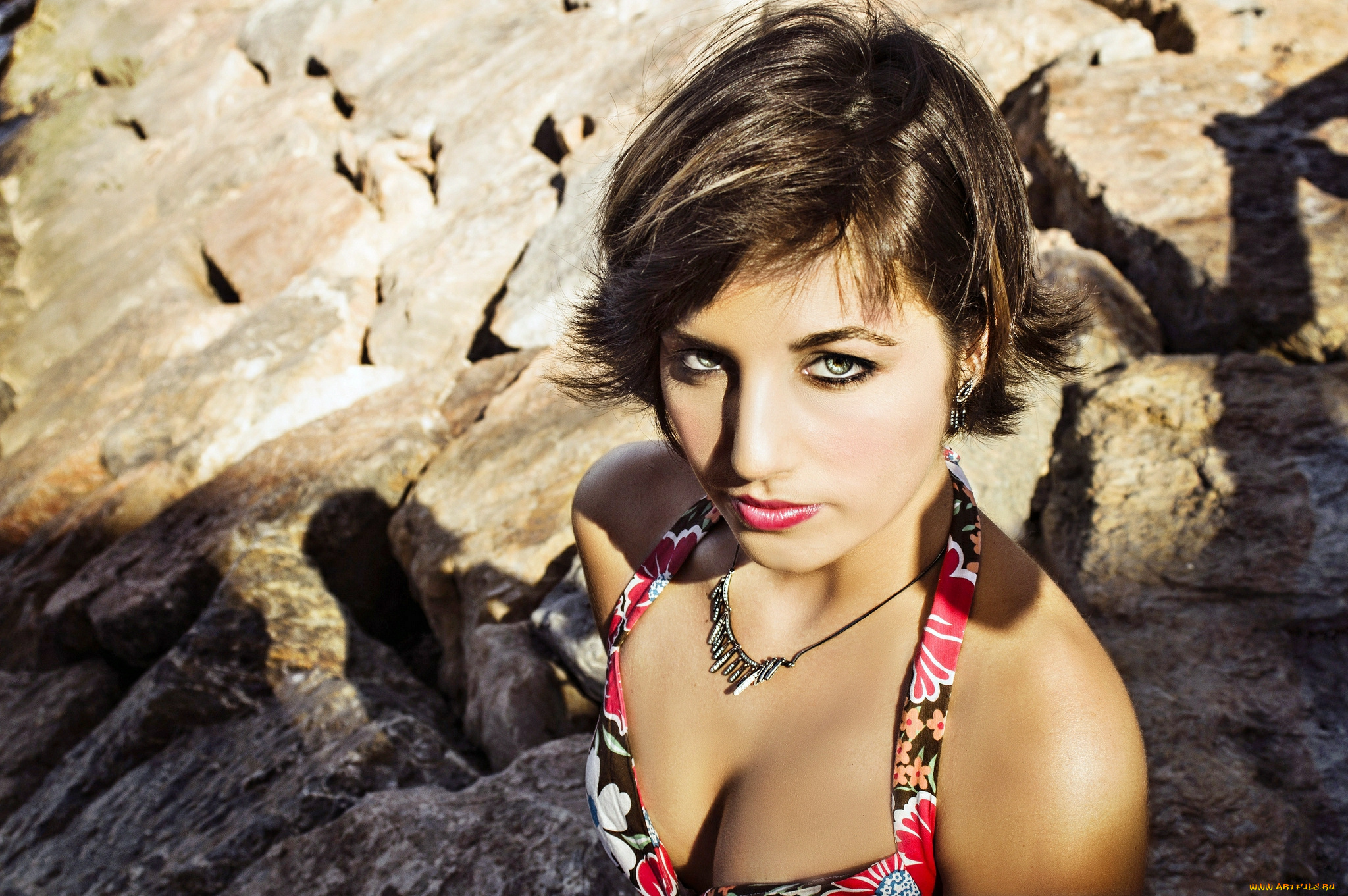 девушки, -unsort, , брюнетки, , шатенки, лицо, украшения, взгляд