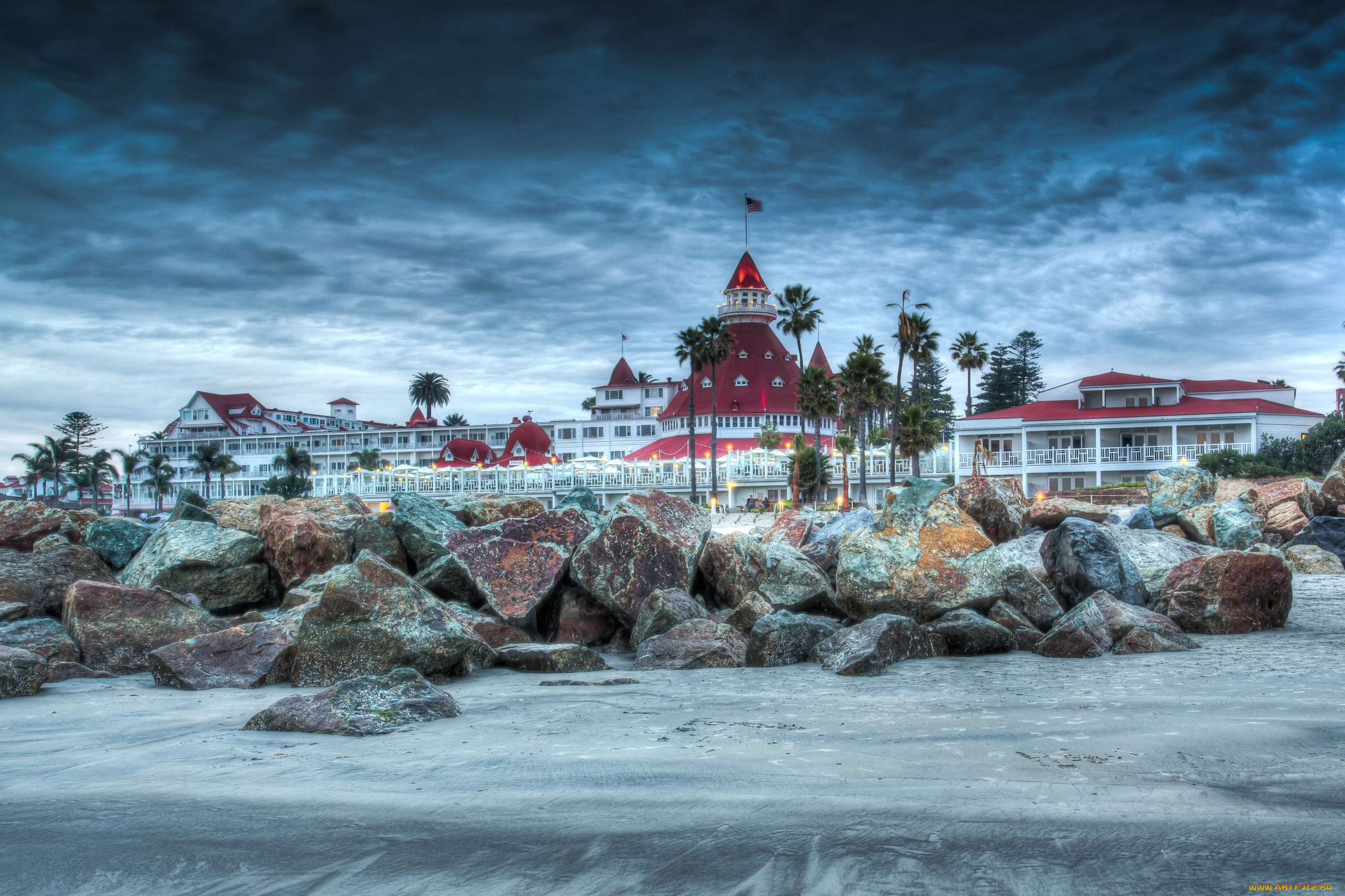 города, сан-диего, , сша, del, coronado, hotel, san, diego