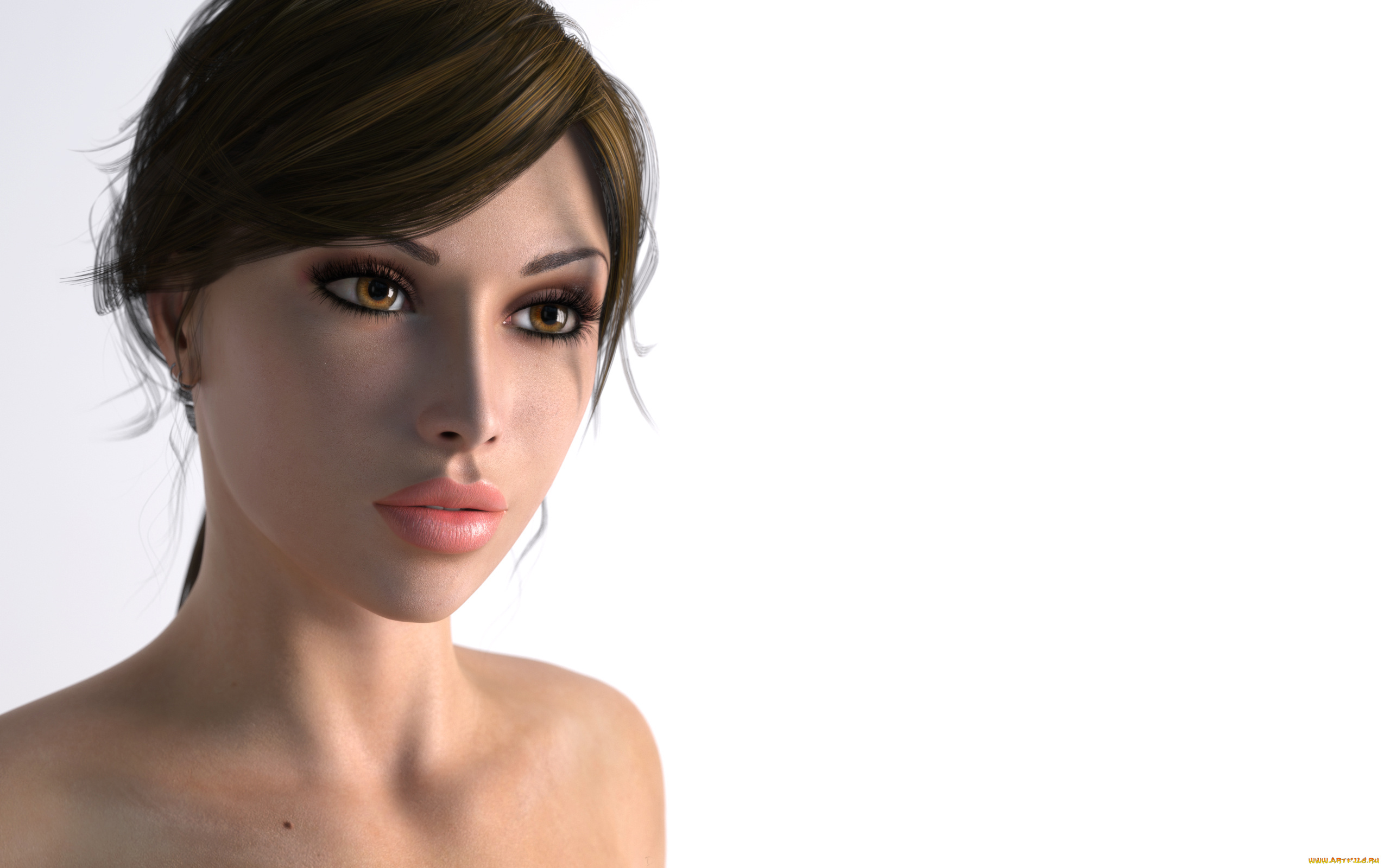 девушка, 3д, графика, people, , люди, графика, лицо