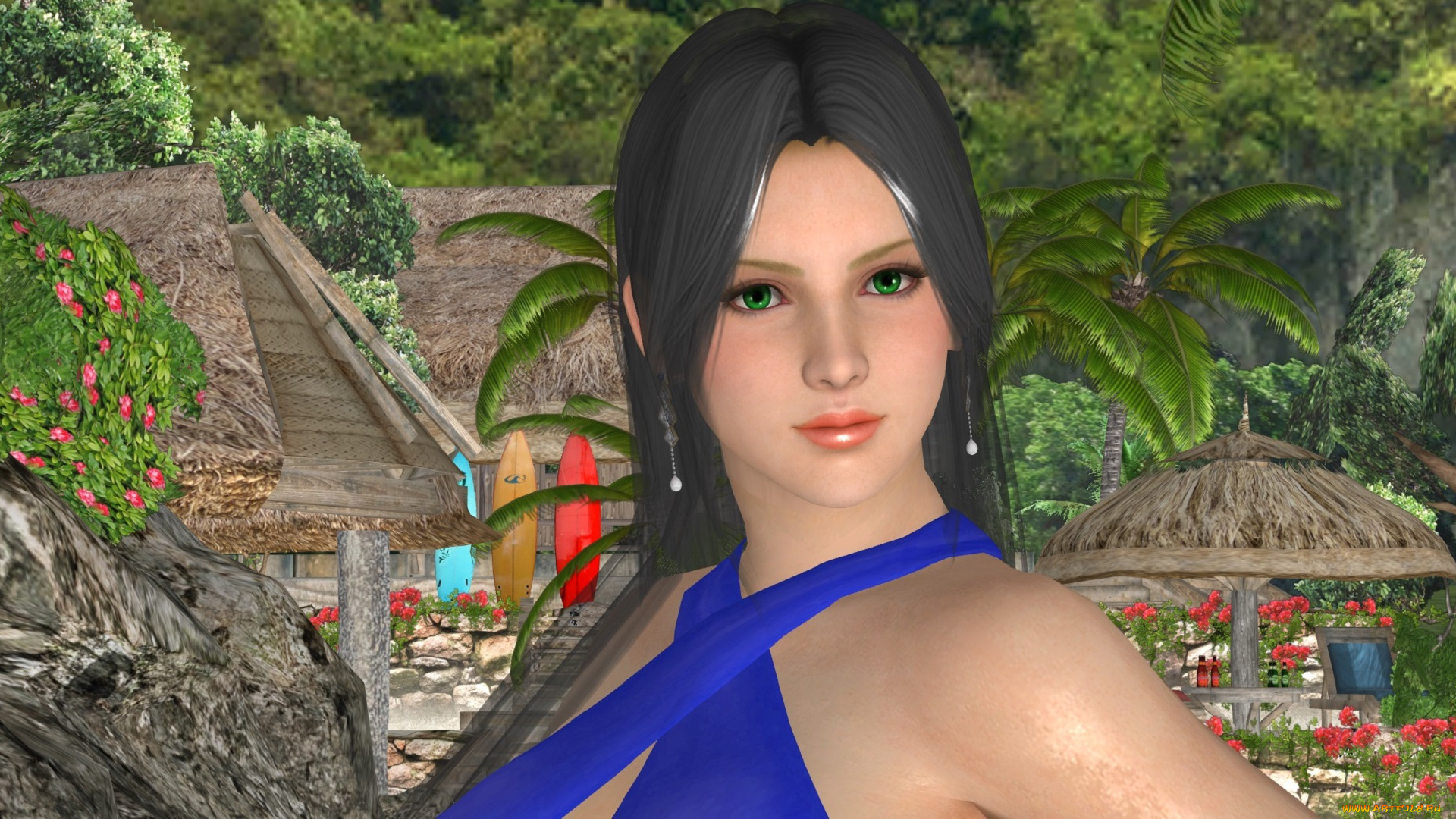 3д, графика, аниме, , anime, фон, взгляд, девушка