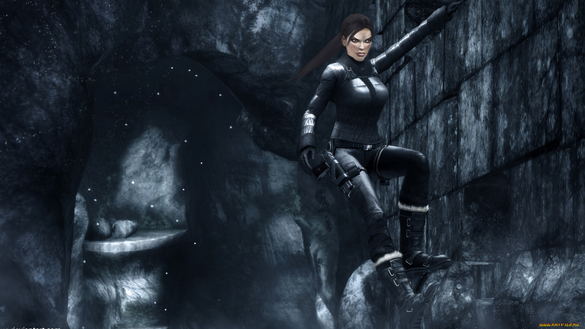 3д, графика, фантазия, , fantasy, оружие, фон, взгляд, девушка