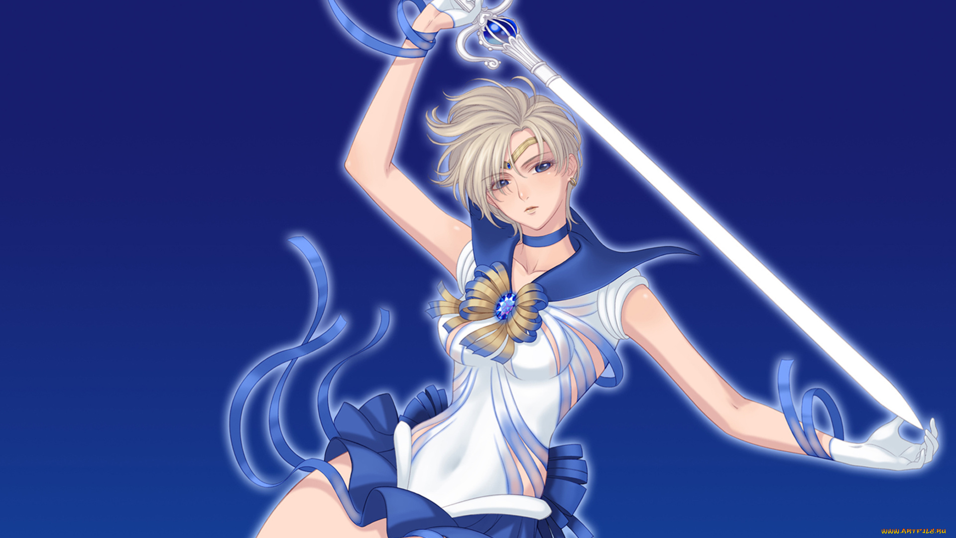 аниме, sailor, moon, tenou, haruka, меч, девушка