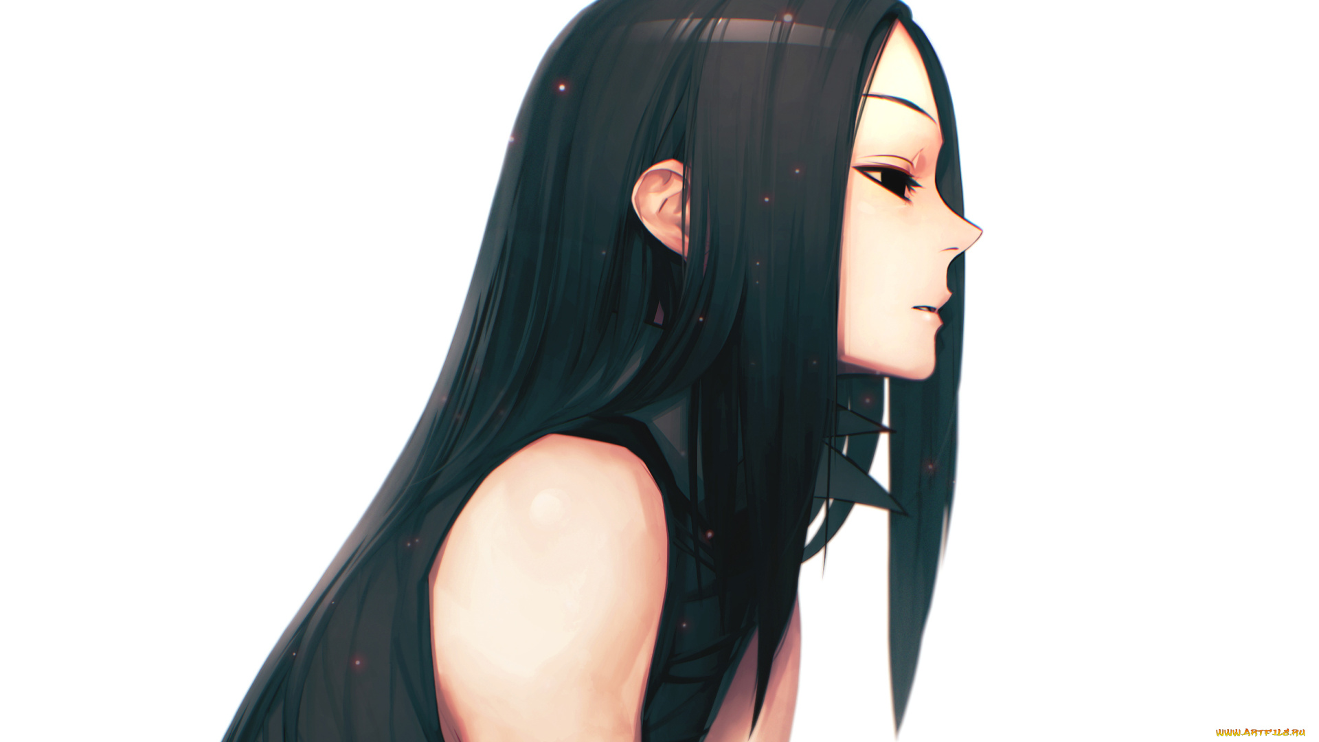 аниме, unknown, , другое, крупный, план, искры, длинные, волосы