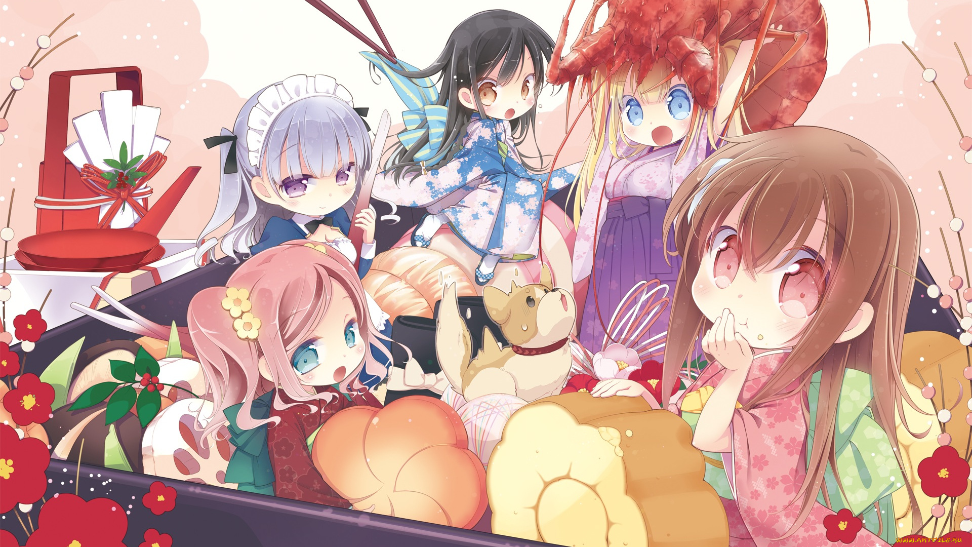 koi, suru, kanojo, no, bukiyou, na, butai, аниме, животные, , существа, nanase, sena, koi, suru, kanojo, no, bukiyou, na, butai, kokonoe, maria, еда, tagme, artist, togawa, mayuu, омар, девочки, chiyoda, momoka, alice, third, macy, собака