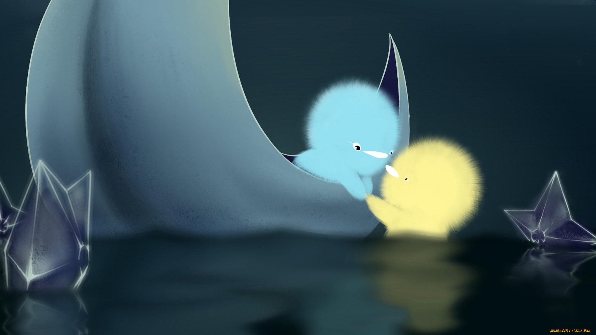 рисованное, животные, циплята