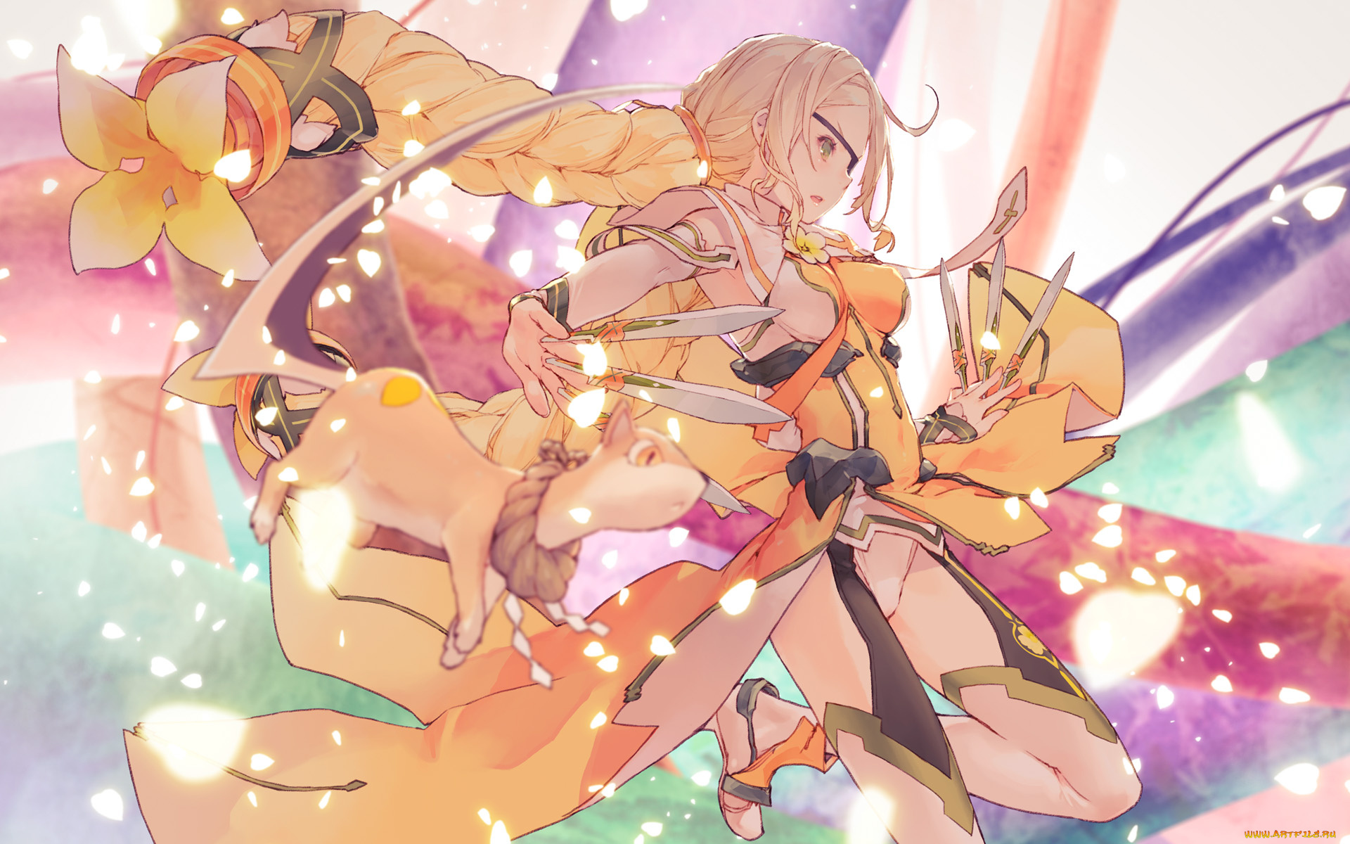 аниме, оружие, , техника, , технологии, девушка, inubouzaki, fuu, yuuki, yuuna, wa, yuusha, de, aru, ji-, no, ножи