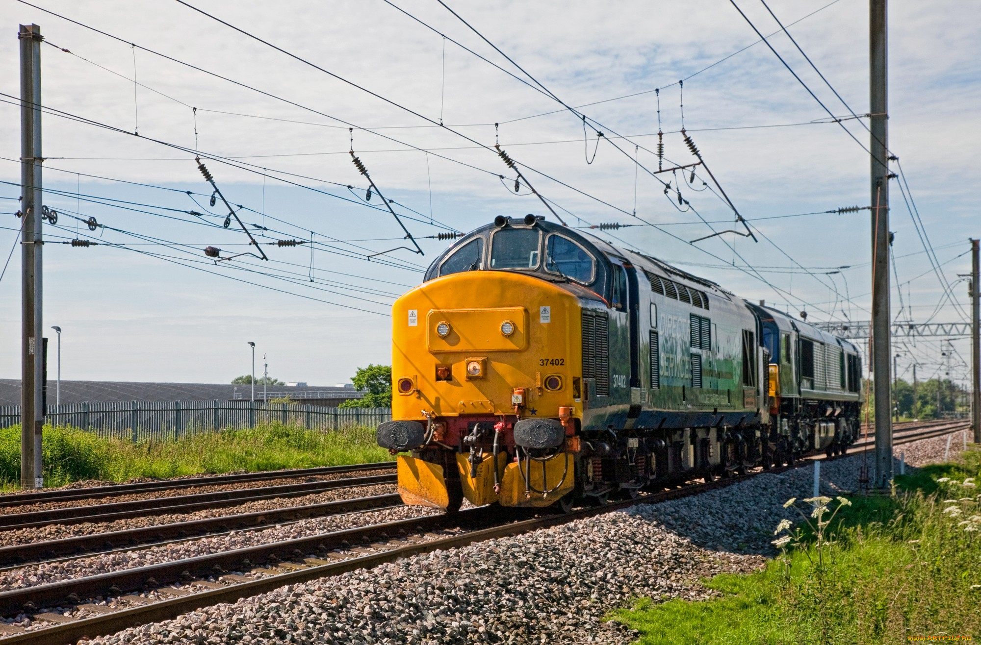 техника, поезда, дорога, локомотив, состав, железная