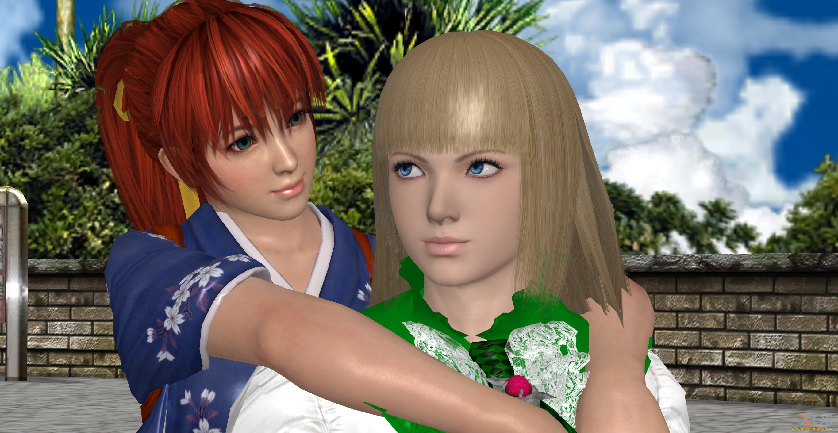 3д, графика, аниме, , anime, взгляд, девушки, фон