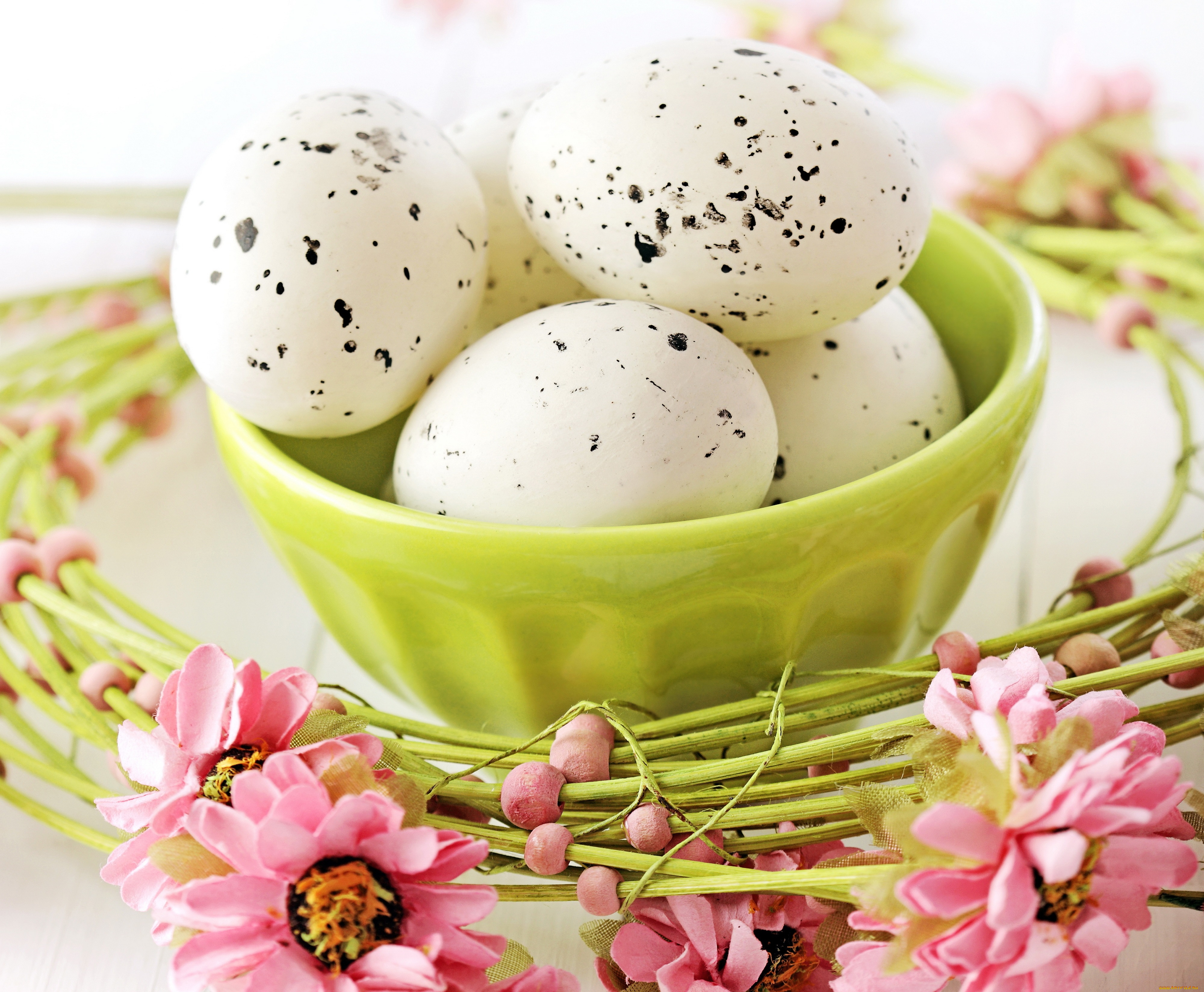 праздничные, пасха, цветы, яйца, delicate, eggs, flowers, easter