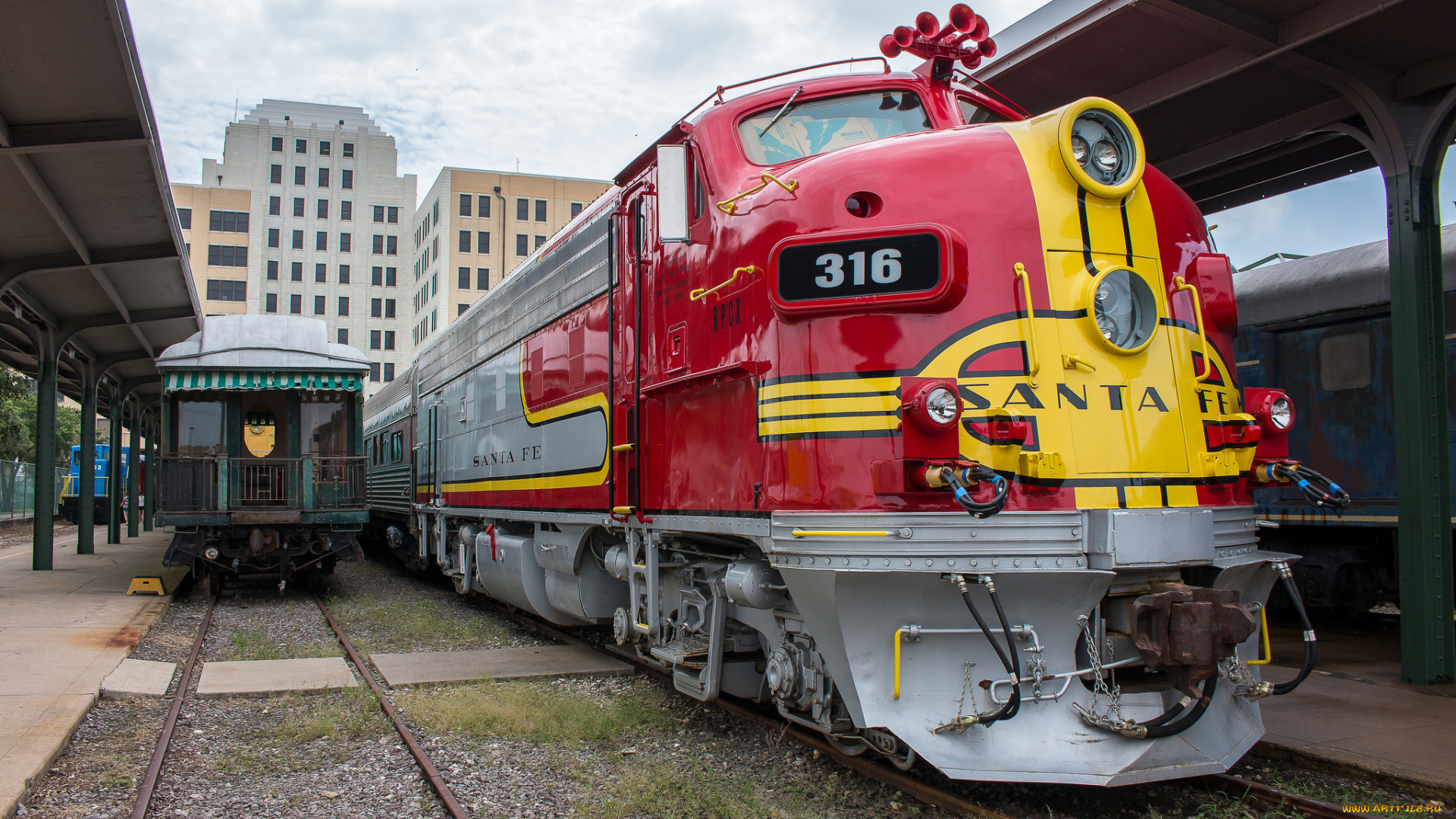 техника, поезда, локомотив, рельсы, состав