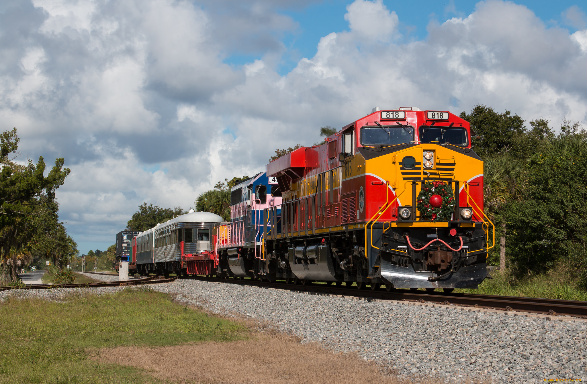 техника, поезда, локомотив, состав, рельсы