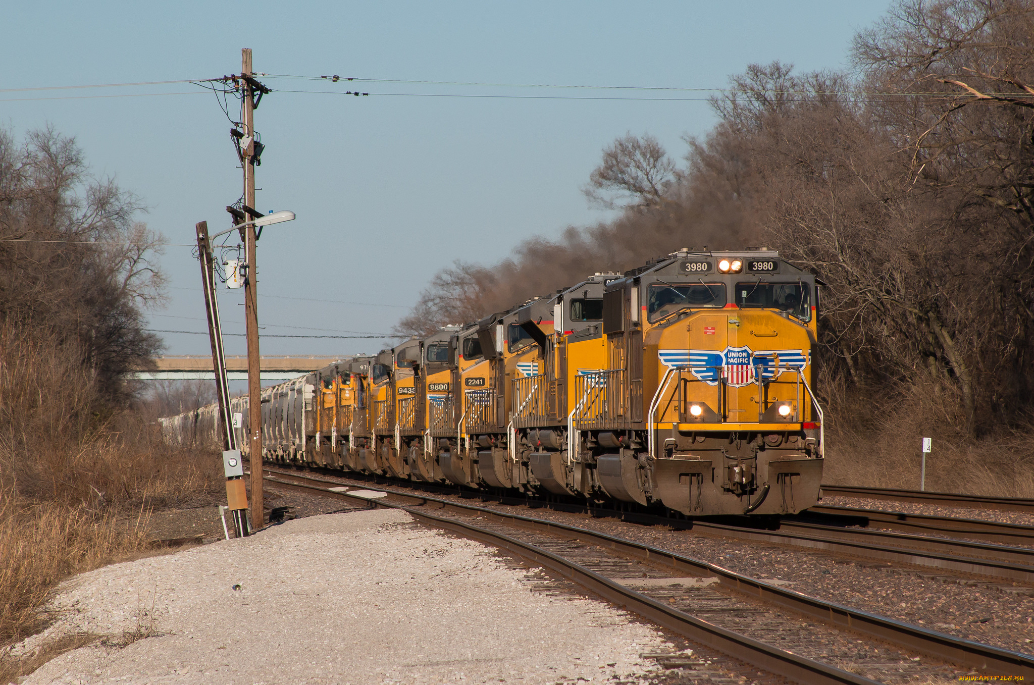 техника, поезда, локомотив, состав, рельсы