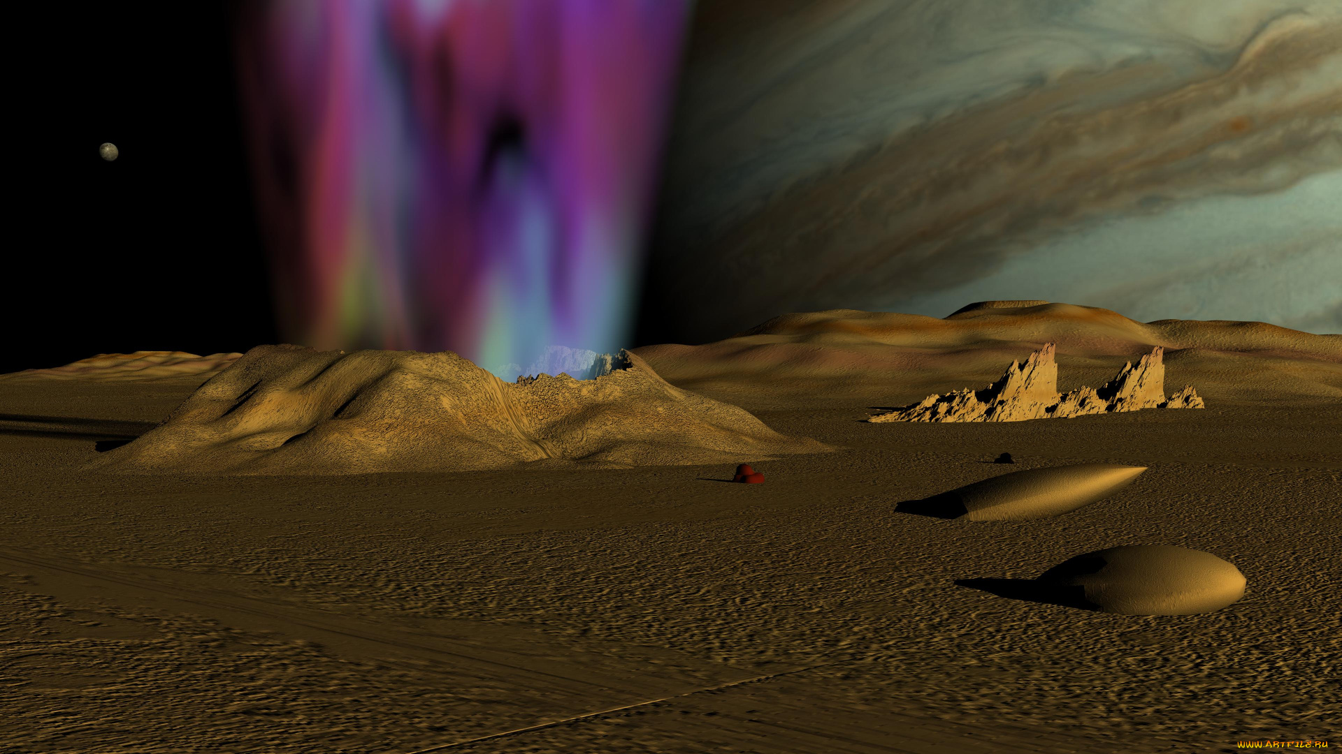 3д, графика, фантазия, , fantasy, планета, свечение, поверхность