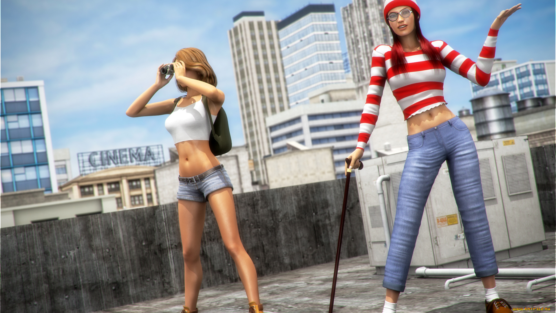 3д, графика, люди, , people, фон, взгляд, девушки