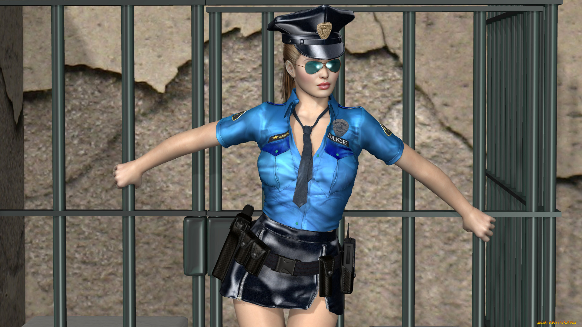 3д, графика, люди, , people, шериф, фон, взгляд, девушка