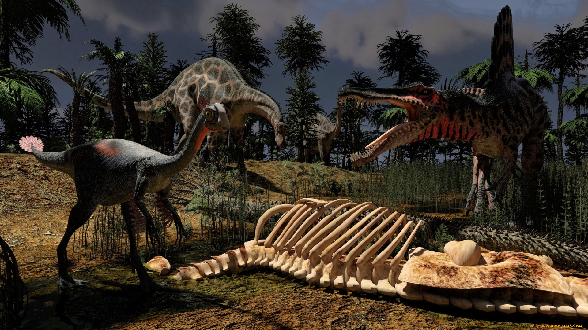 3д, графика, животные, , animals, динозавры