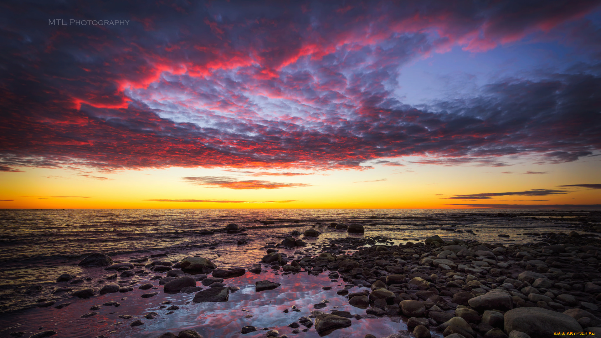 природа, восходы, закаты, облака, камни, море