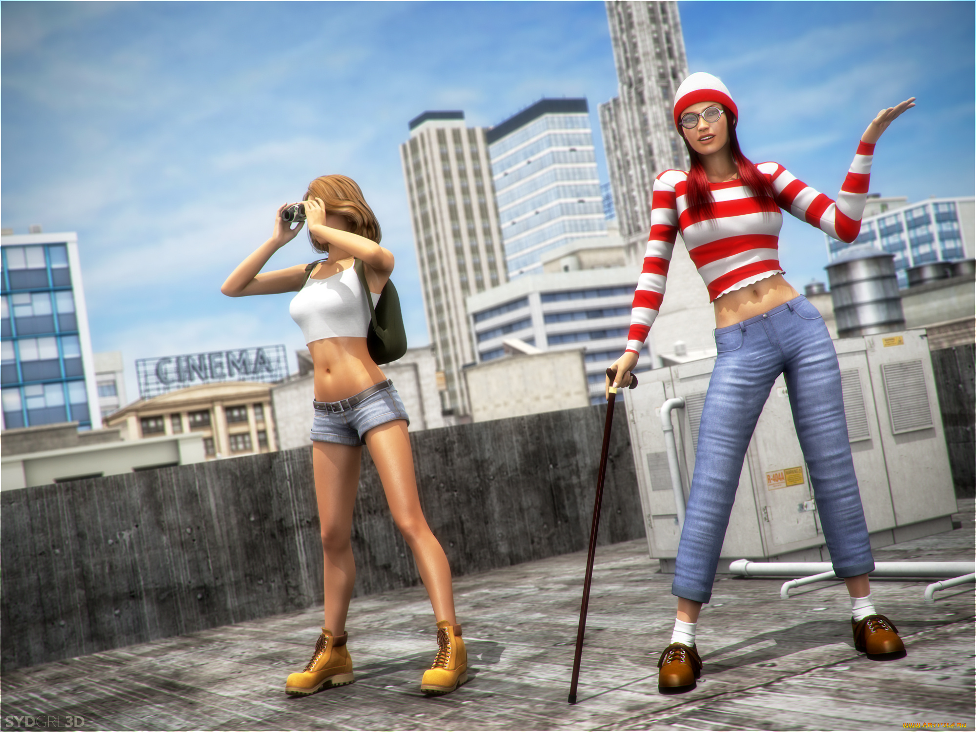 3д, графика, люди, , people, фон, взгляд, девушки