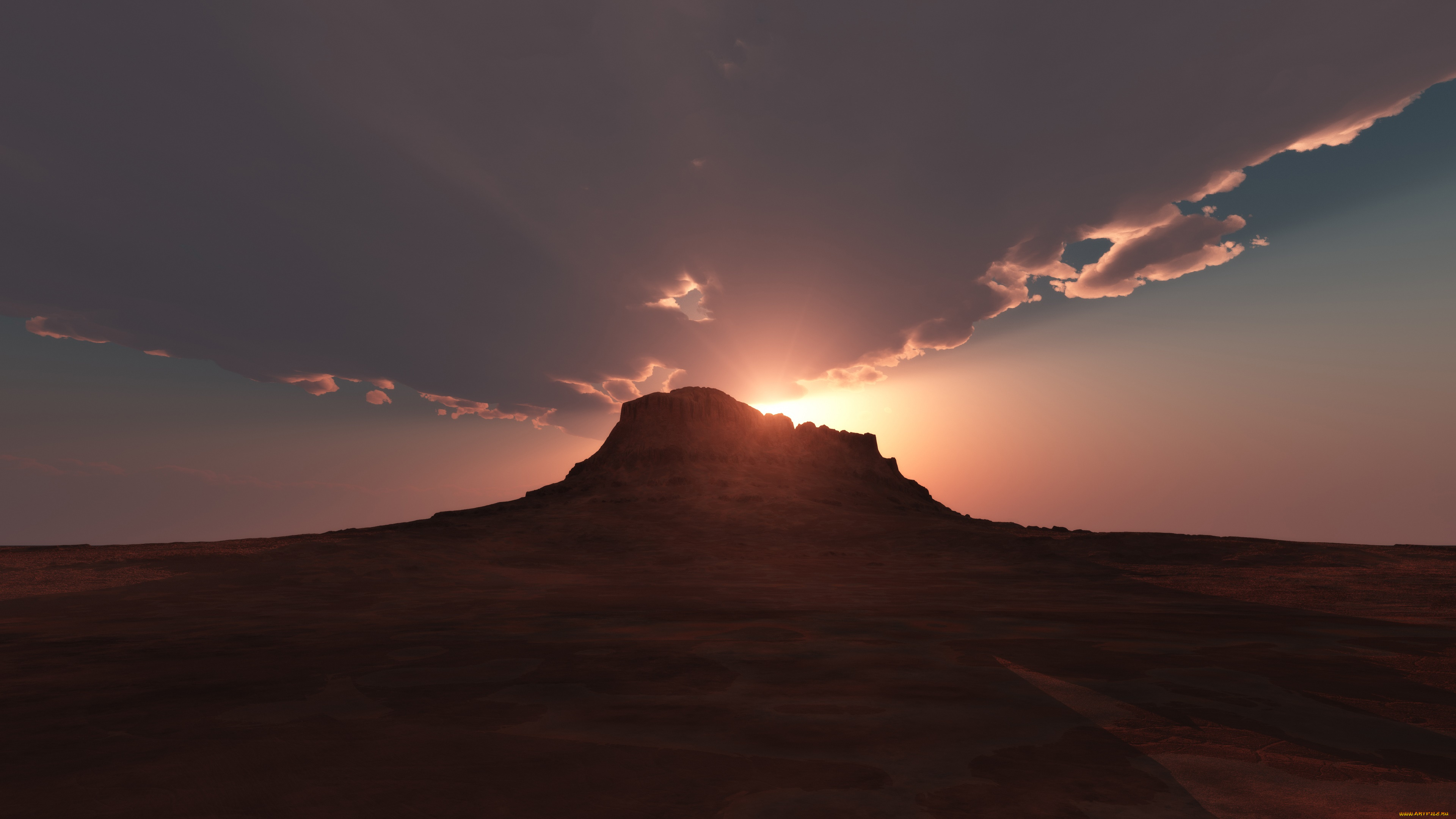 3д, графика, природа, , nature, горы