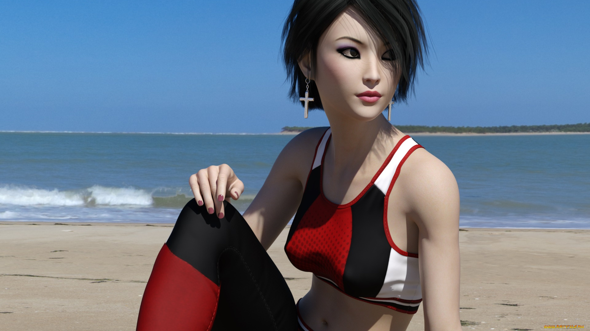 3д, графика, люди, , people, девушка, взгляд, фон