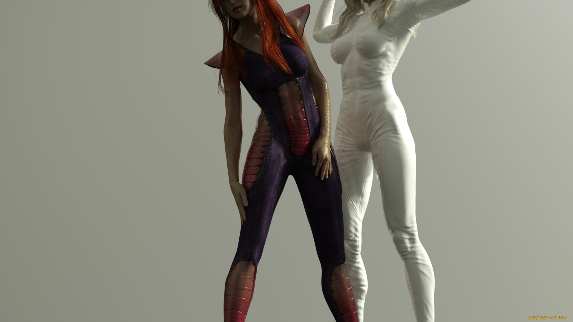 3д, графика, люди, , people, девушки, взгляд, фон