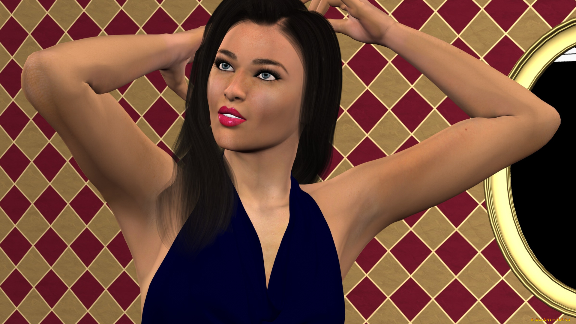 3д, графика, люди, , people, фон, взгляд, девушка