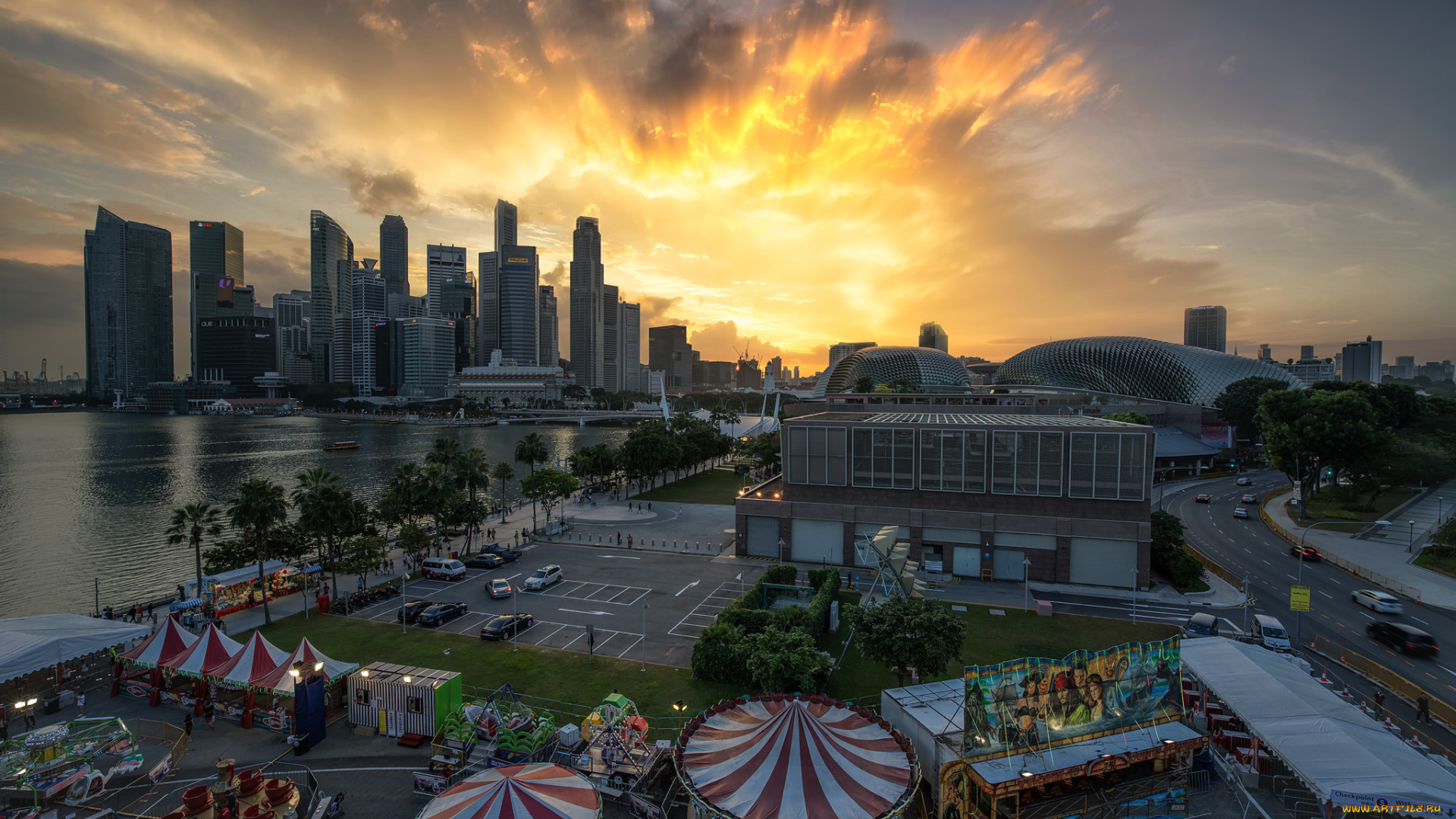 города, -, панорамы, простор