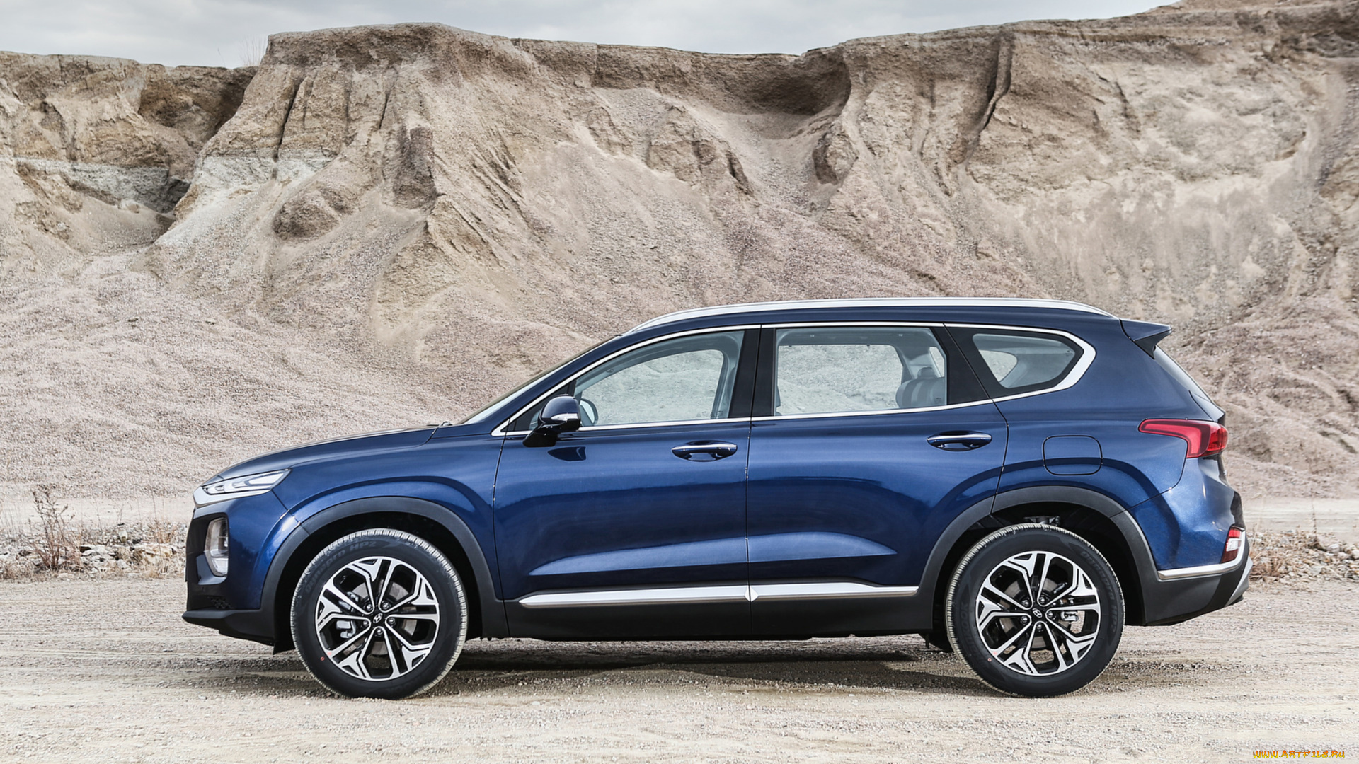 hyundai, santa, fe, 2019, автомобили, hyundai, crossover, blue, 2019, santa, fe